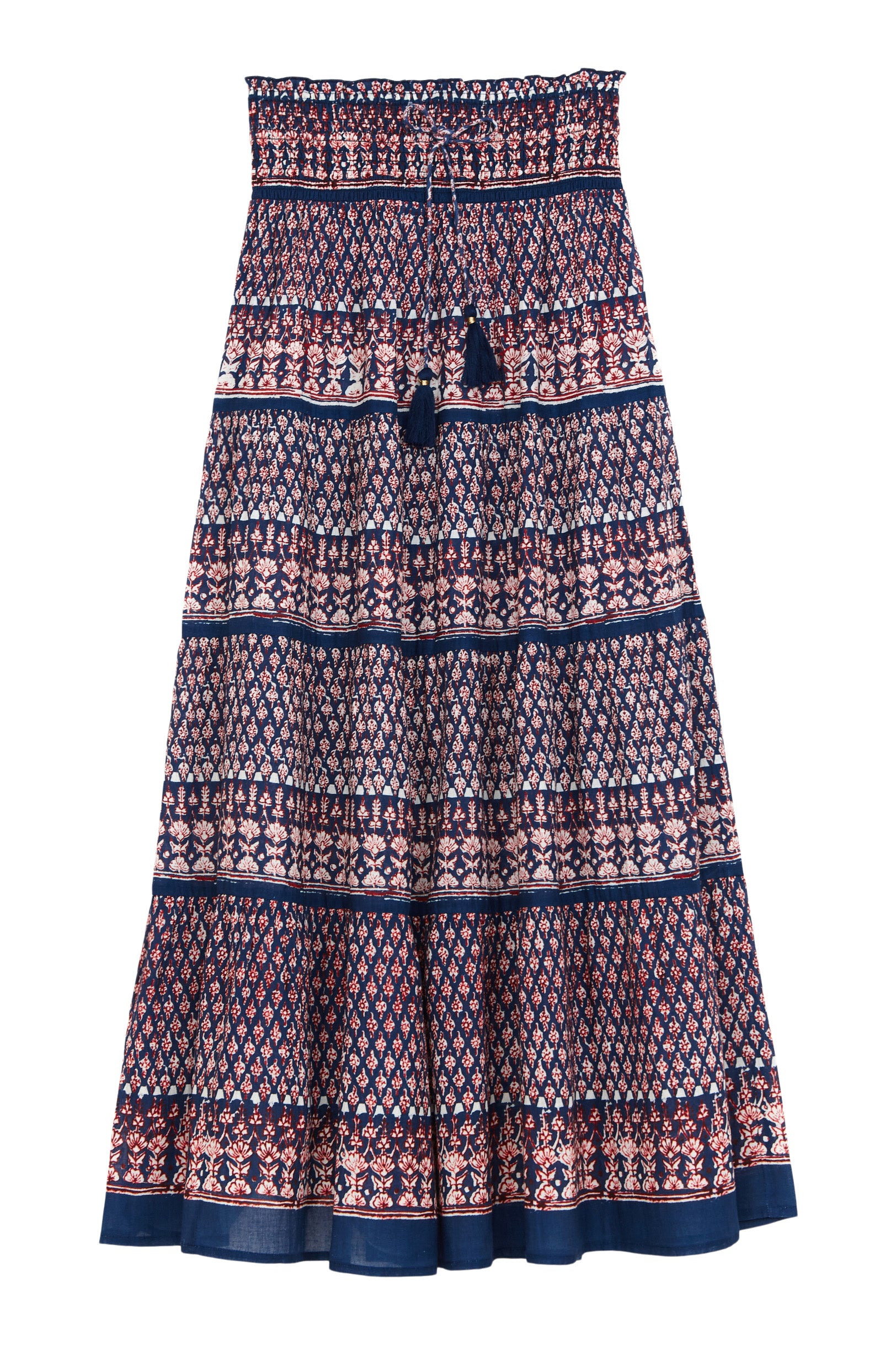 M.A.B.E Mari Maxi Skirt in Indigo