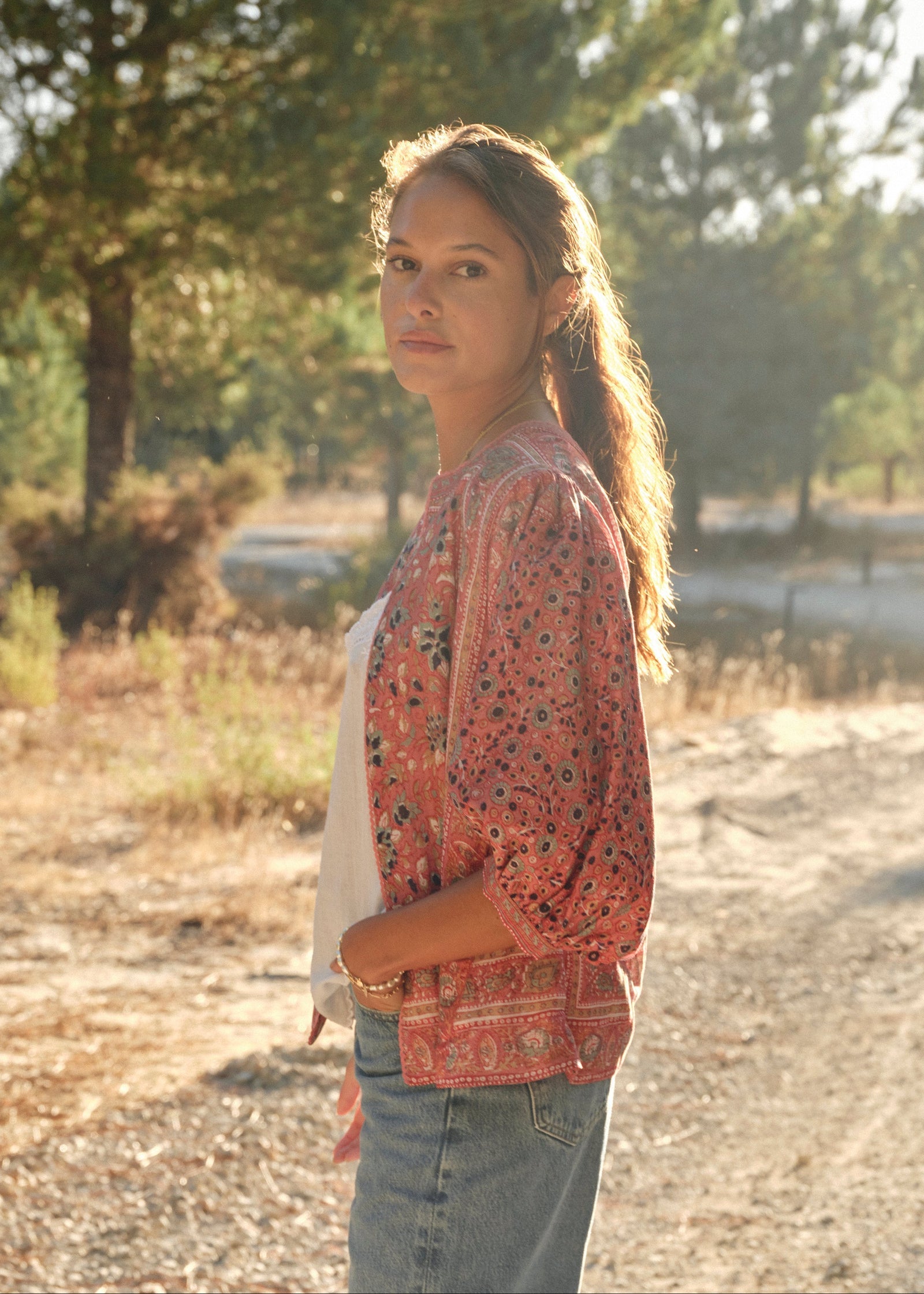 M.A.B.E Darla Jacket in Rose-Multi