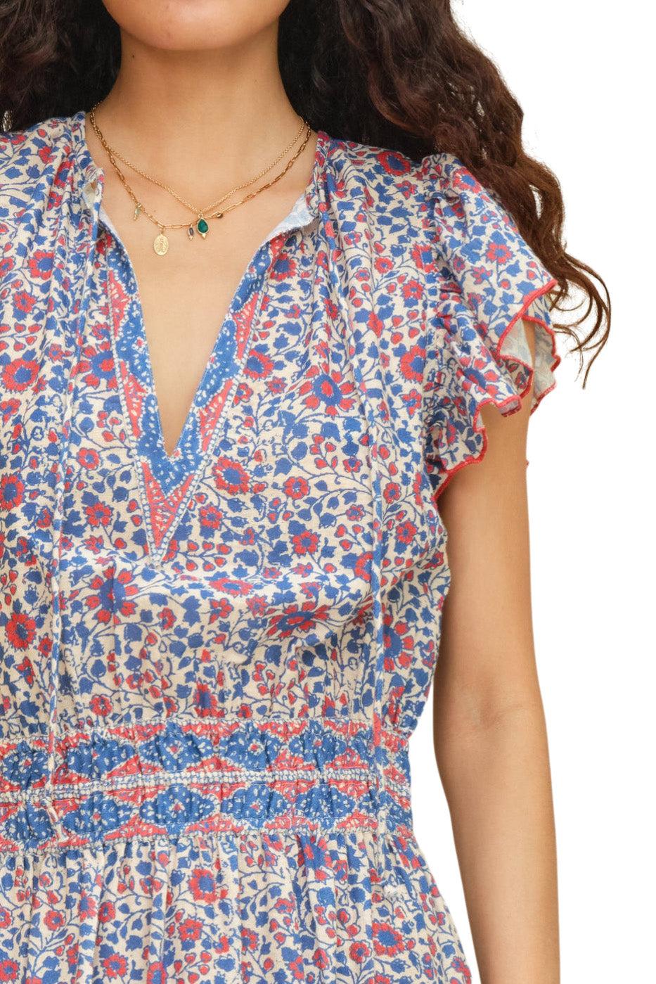M.A.B.E Della Maxi Dress in Blue-Pink
