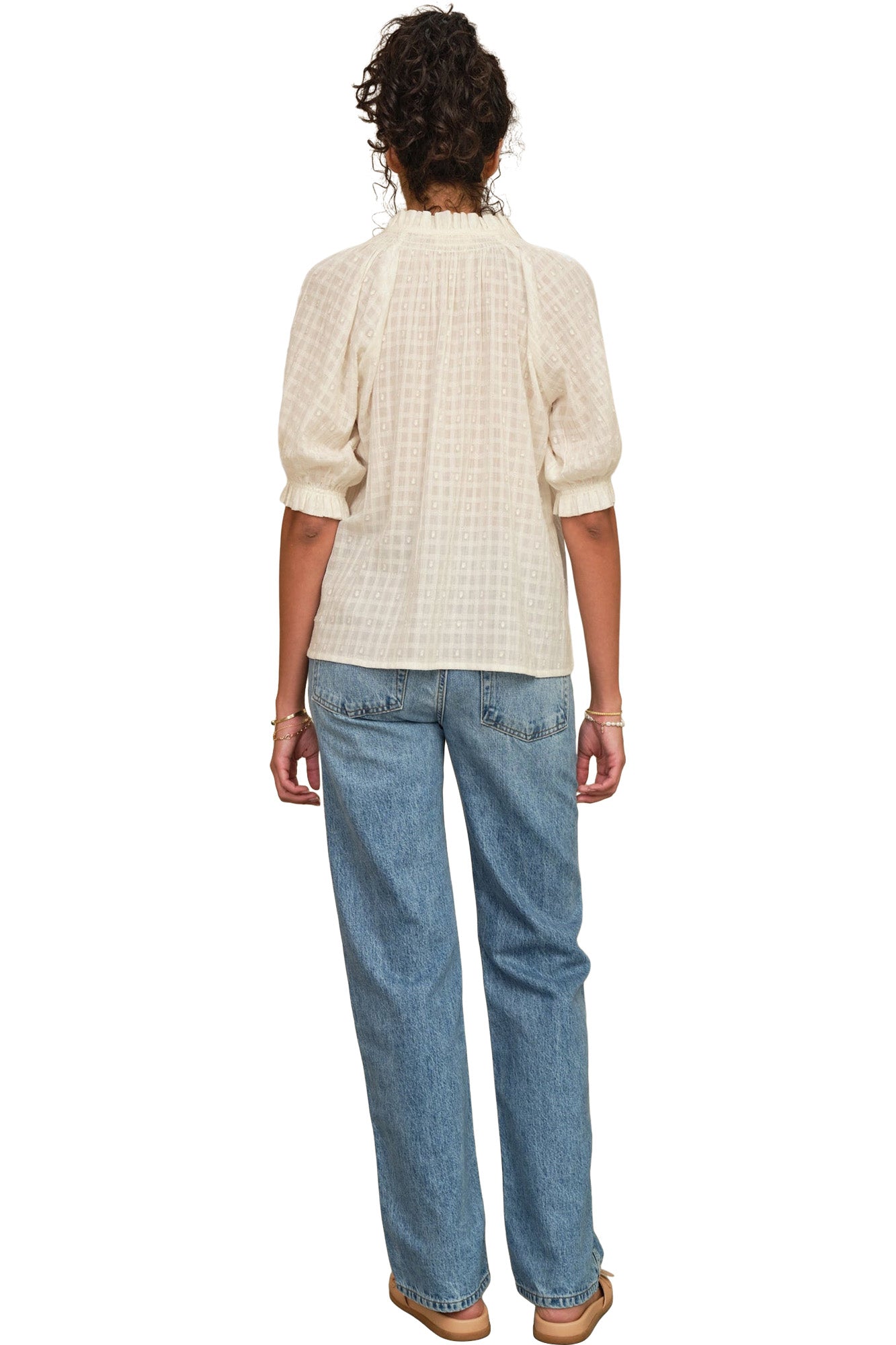 M.A.B.E Etta Top in Ecru