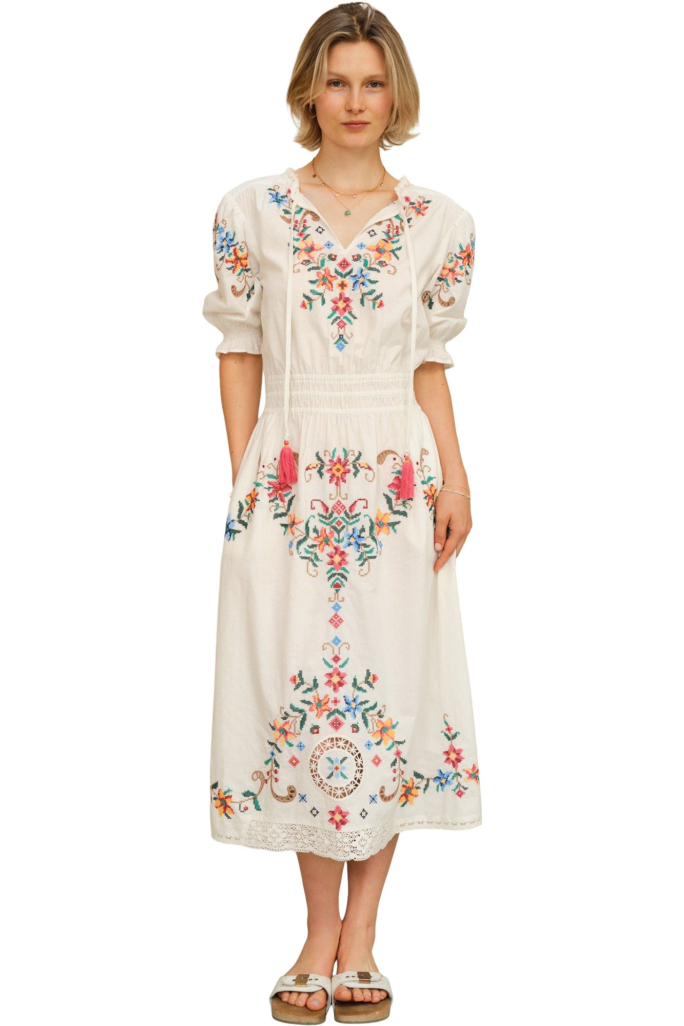 M.A.B.E Gracie Midi Dress in Multi