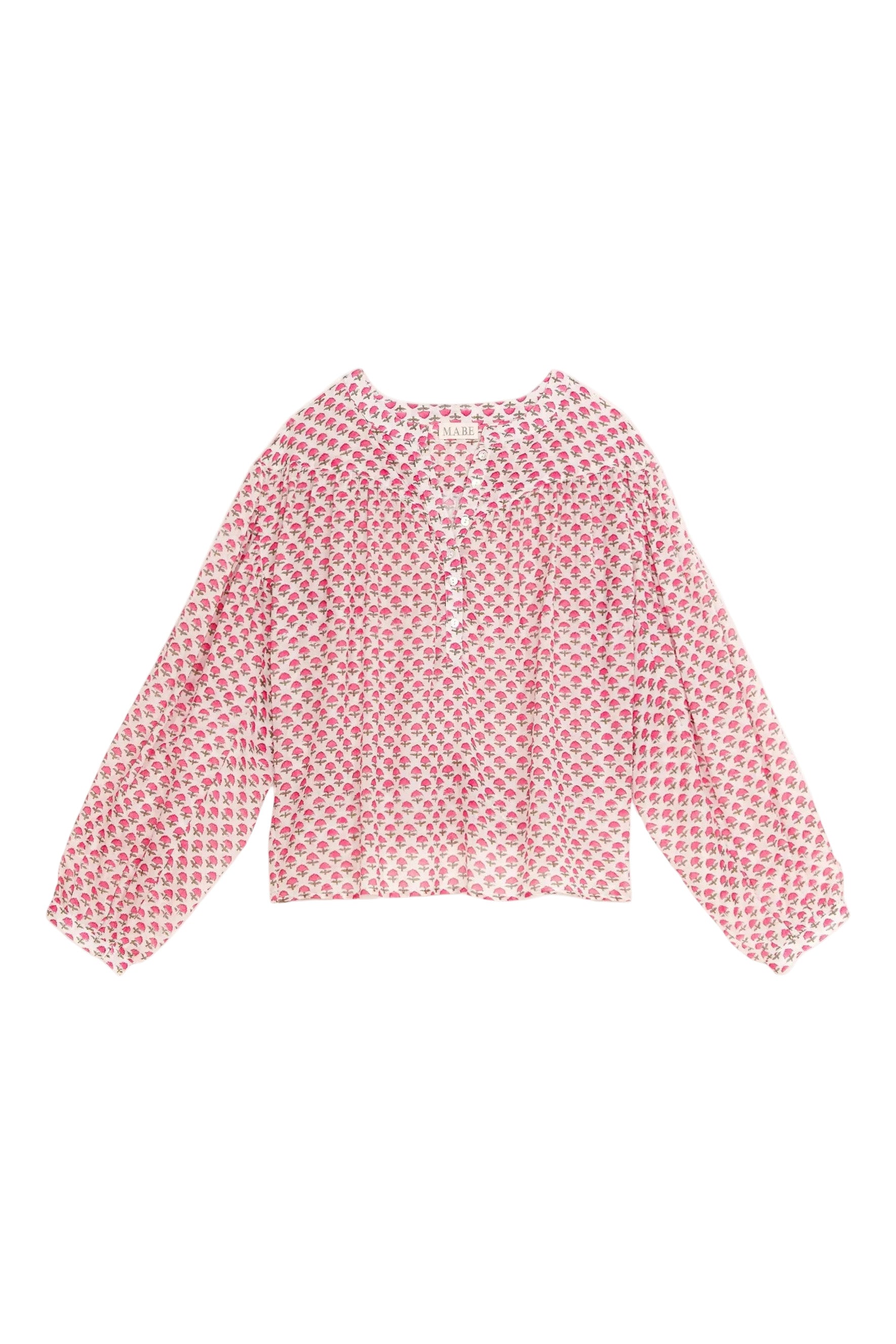 M.A.B.E Letty Printed Top in Pink