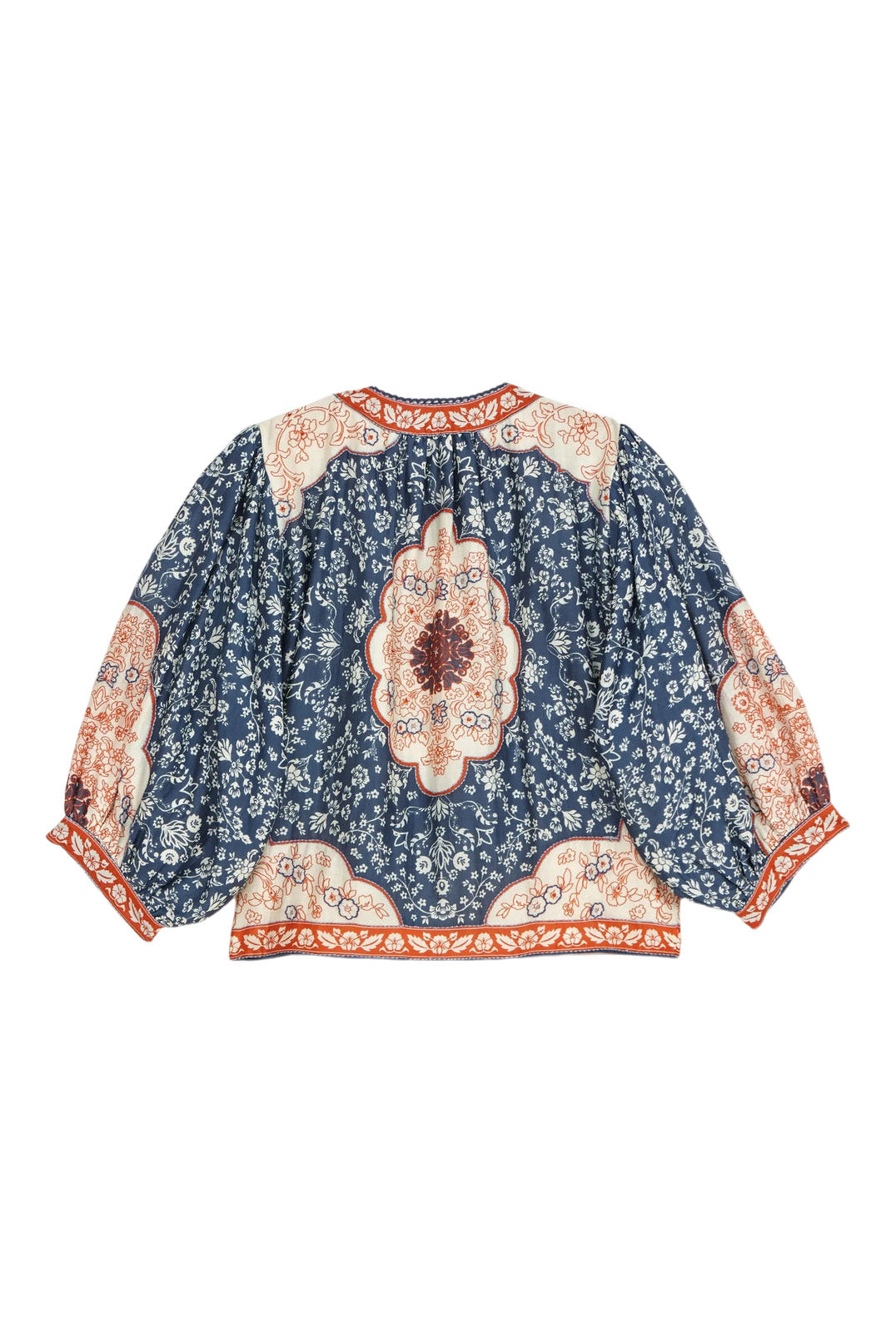 M.A.B.E Ursa Printed Jacket in Indigo-Ecru