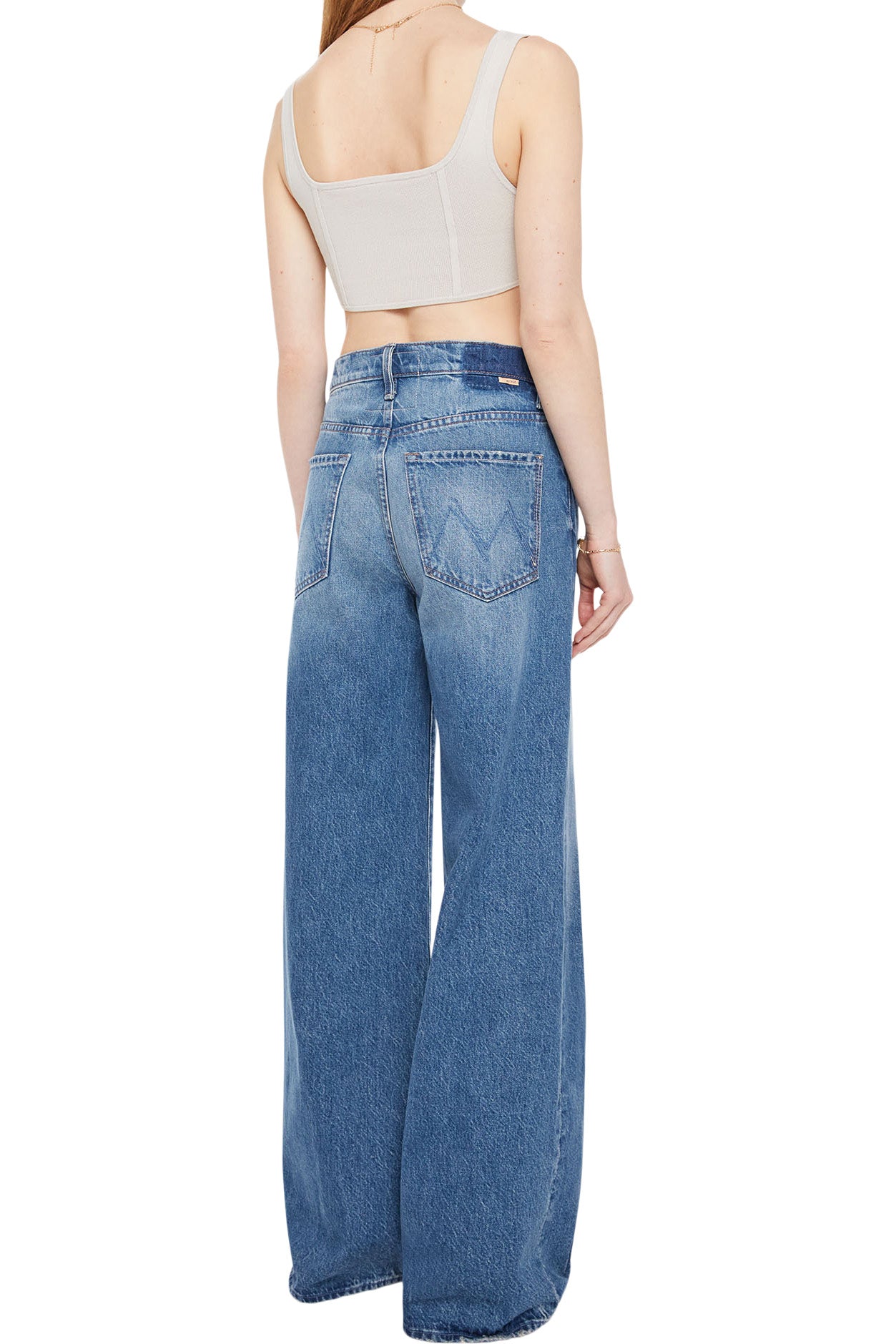 MOTHER Denim Ditcher Roller Zip Sneak in Remember When