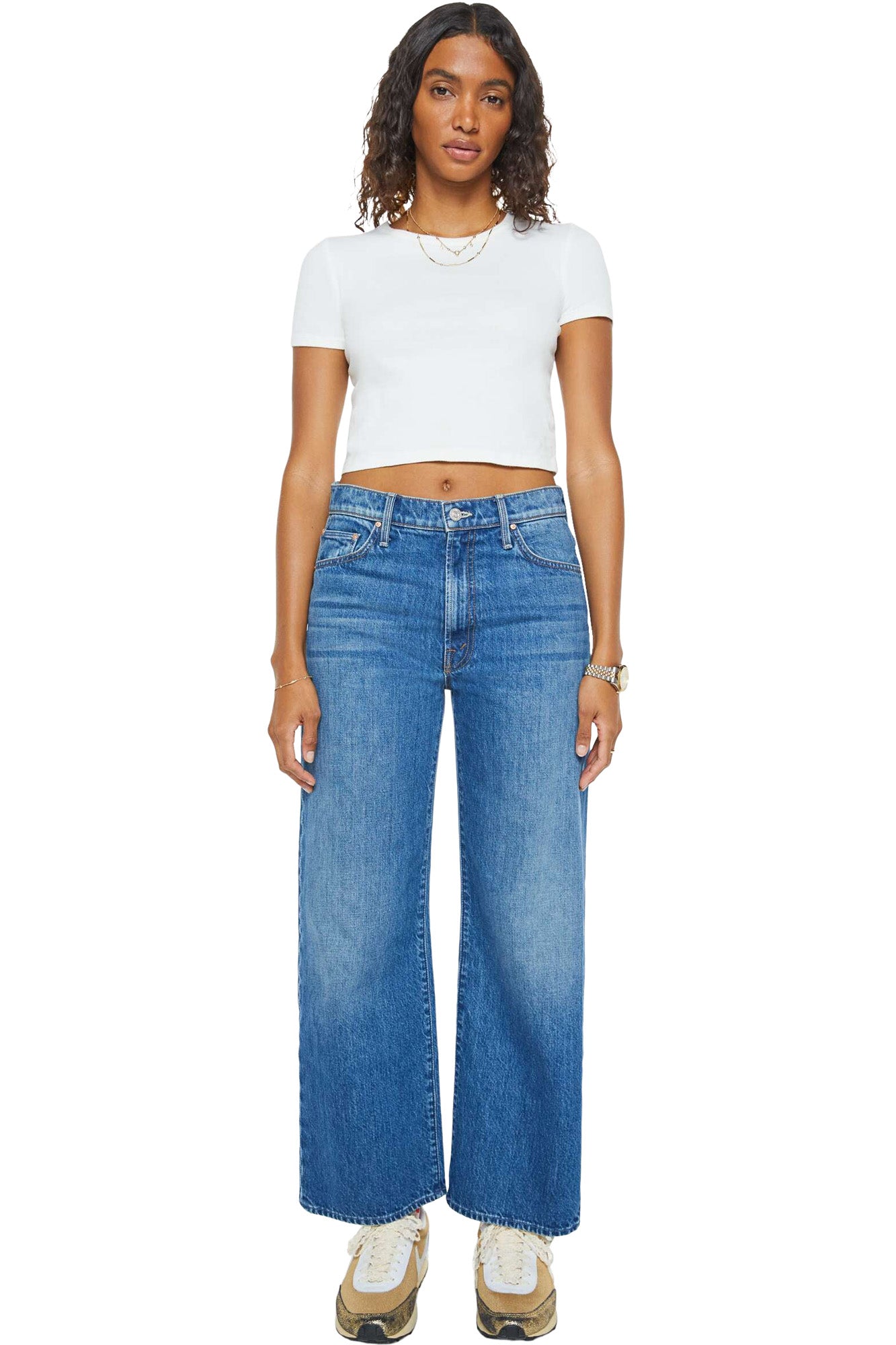 MOTHER Denim Dodger Ankle in Green Thumb