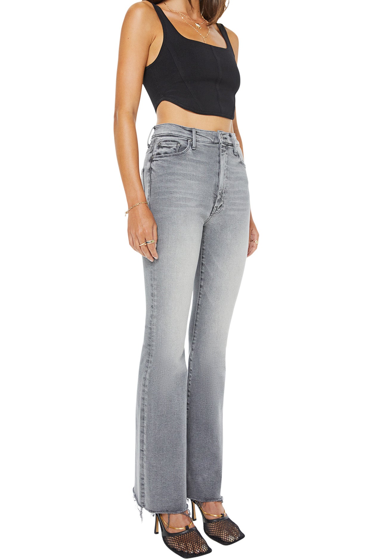 MOTHER Denim High Waisted Weekender Fray
 in Catch Me Outside