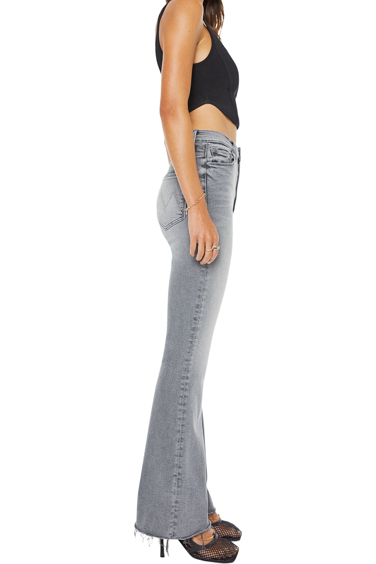 MOTHER Denim High Waisted Weekender Fray
 in Catch Me Outside