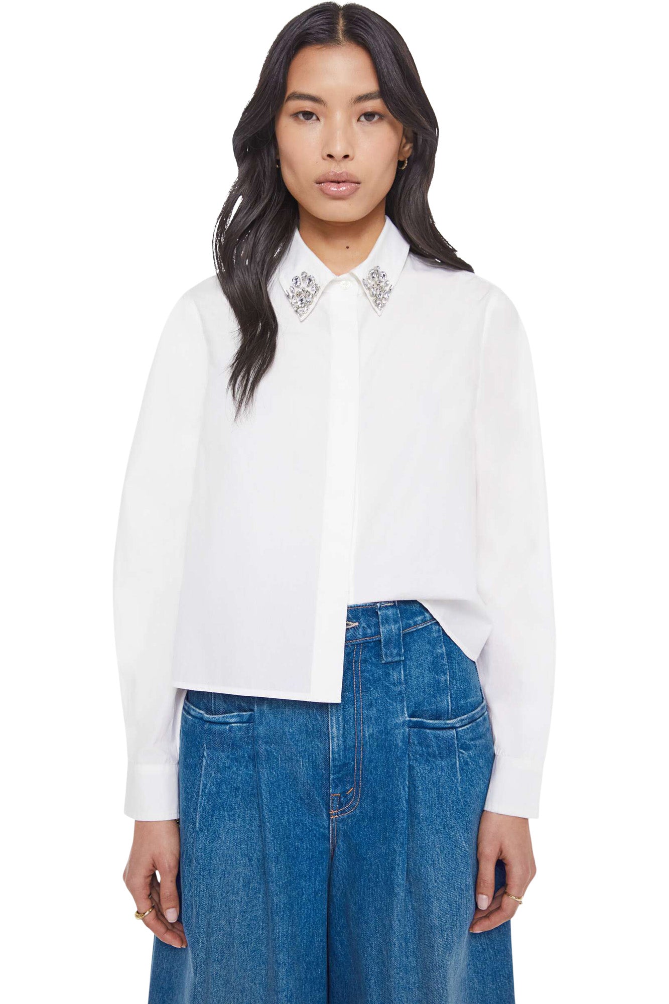 MOTHER Denim Honor Shirt in White