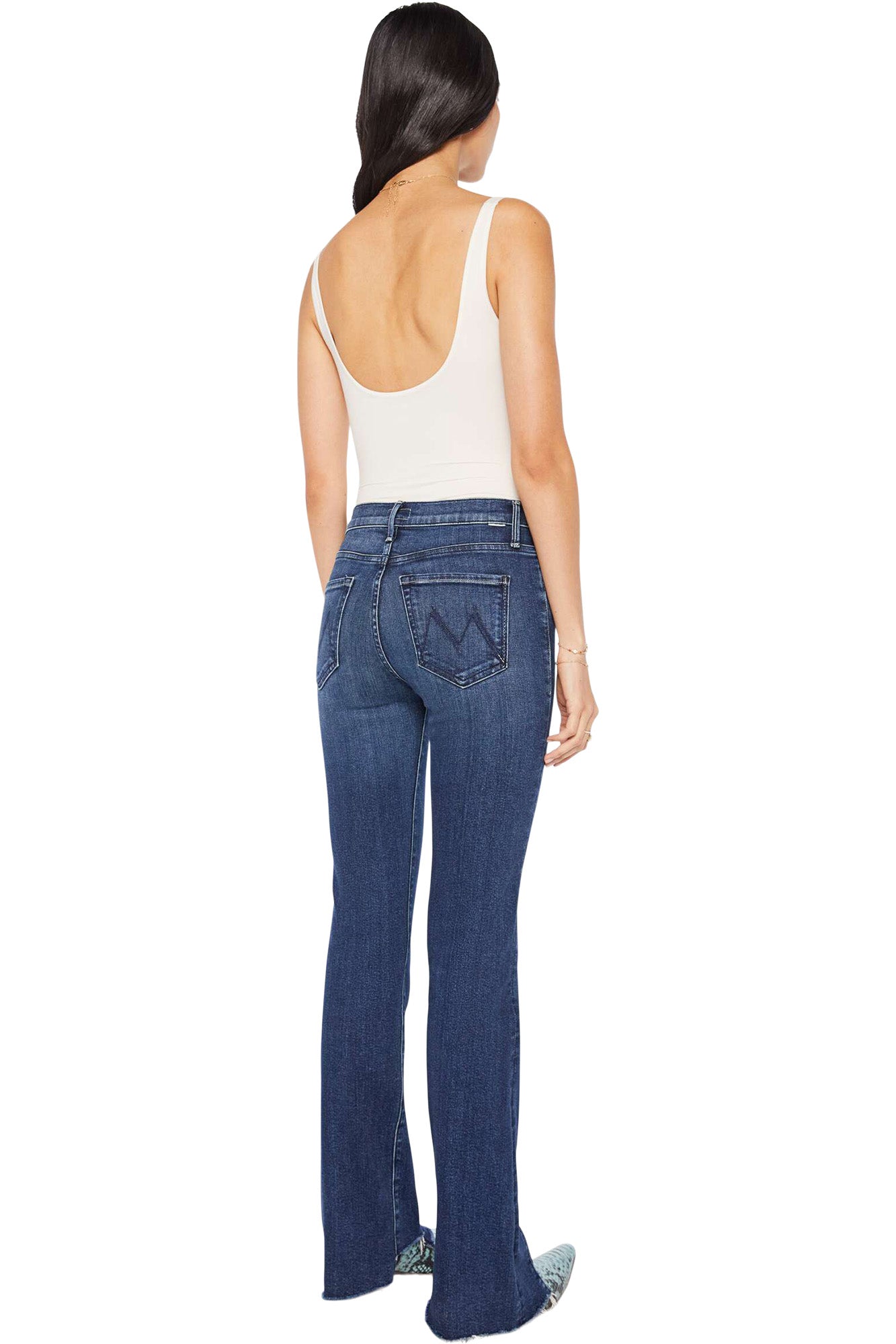 MOTHER Denim Insider Skimp Pointy Fray in You're a Riot