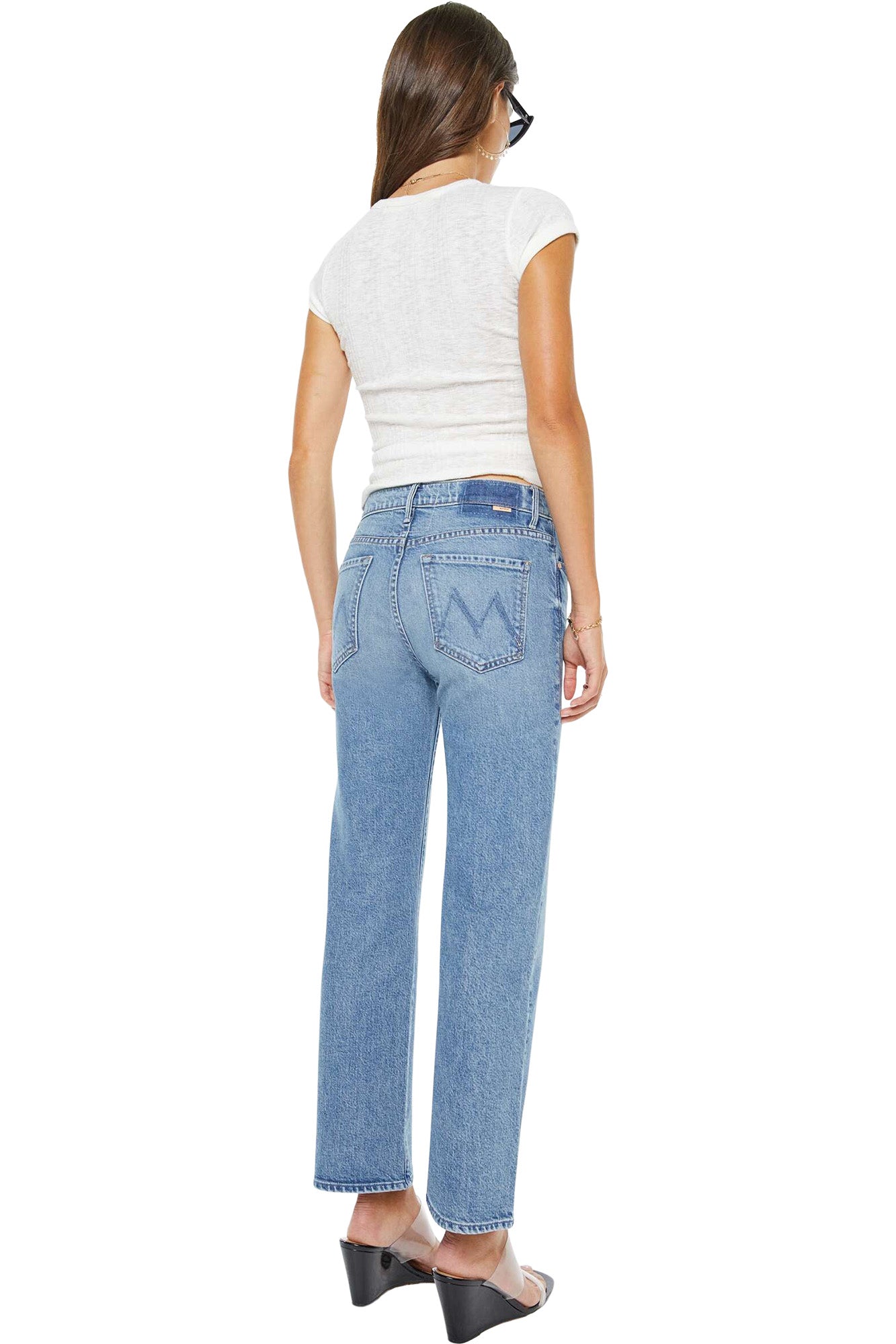 MOTHER Denim Kick It Ankle in Birds Gone Wild