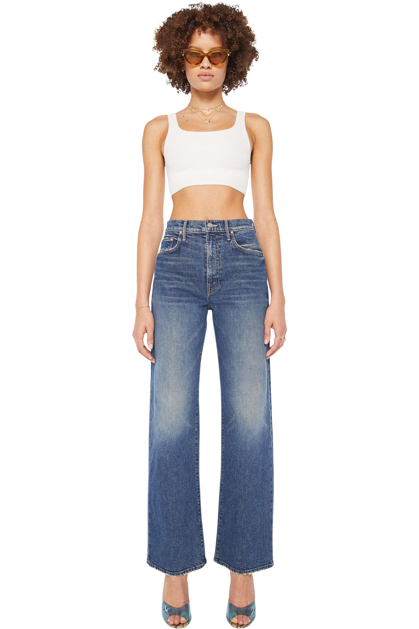 MOTHER Denim Lasso Sneak in Punk Nouveau