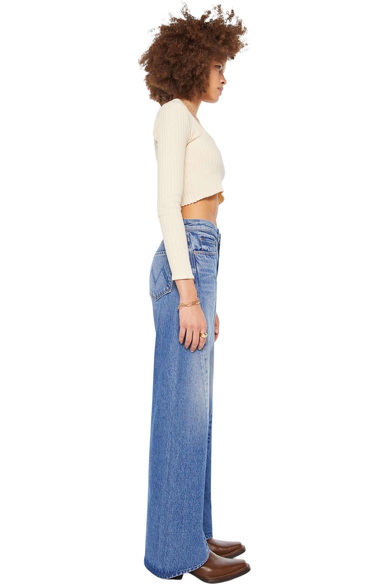 MOTHER Denim Lemon Twist Sneak in Rolling in the Dough