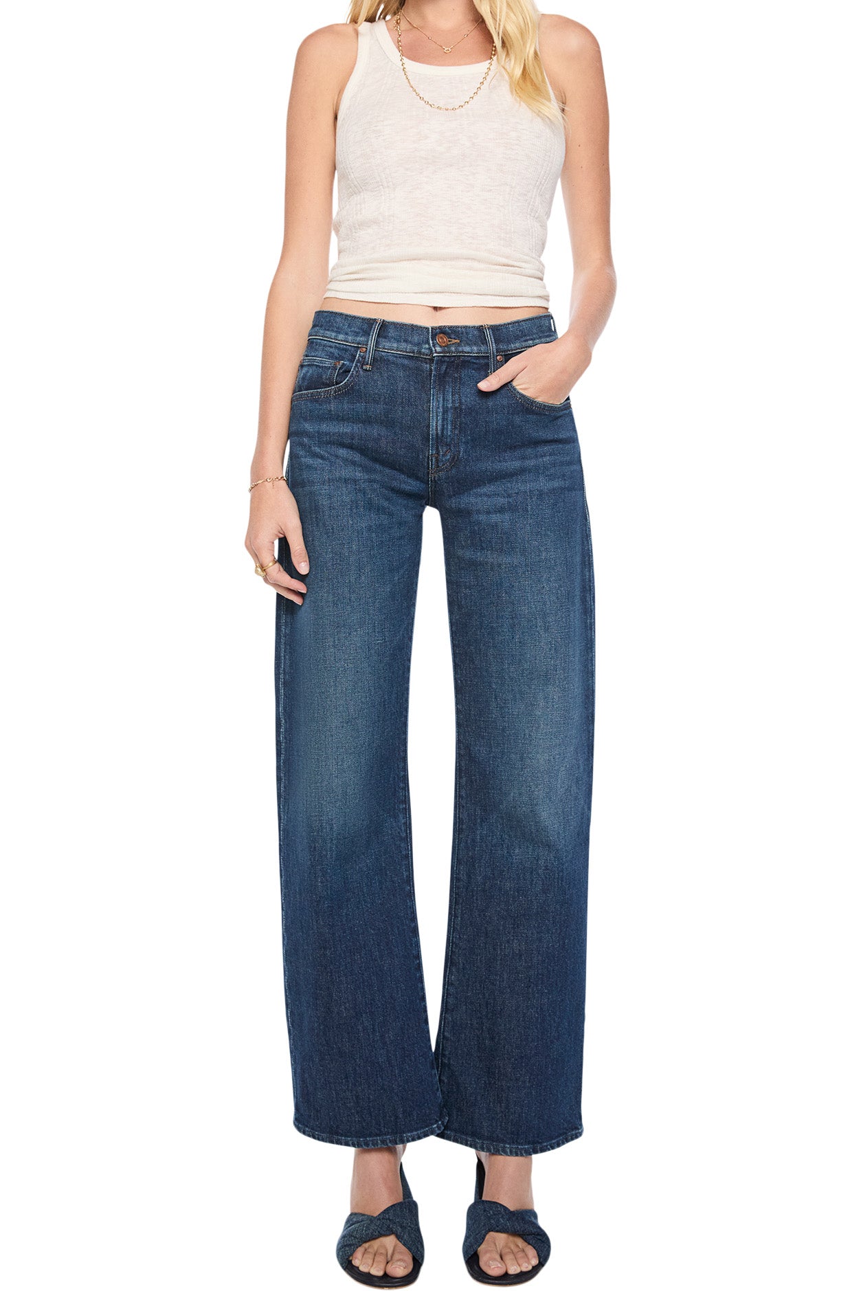 MOTHER Denim Mid Rise Lasso Sneak in That Belongs in a Museum
