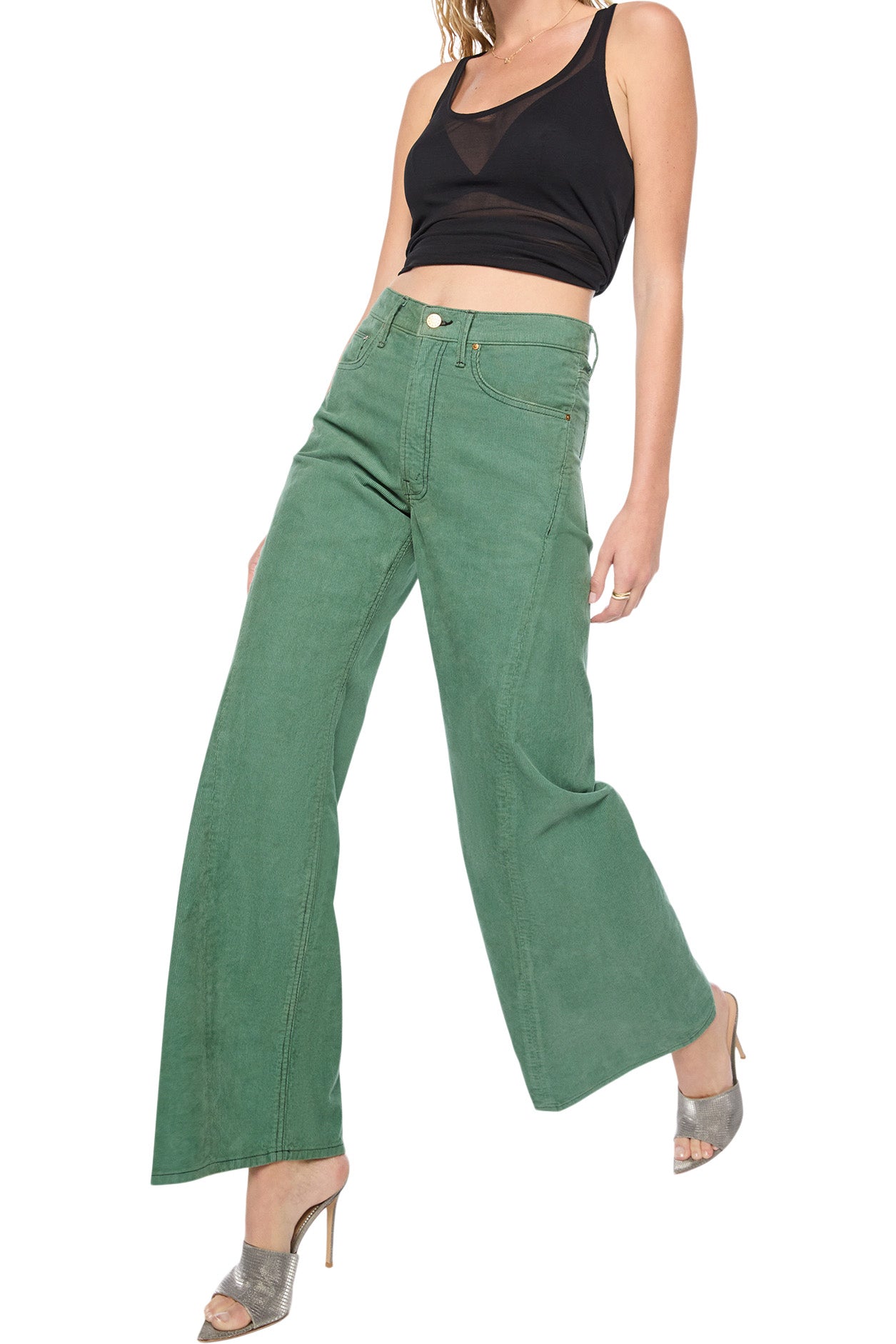 MOTHER Denim SNACKS! The Lemon Twist Sneak in Dark Ivy