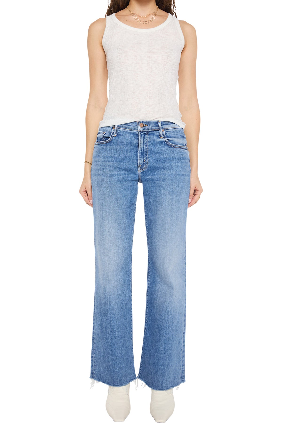 MOTHER Denim The Mid Rise Maven Skimp Fray in Diggin' It