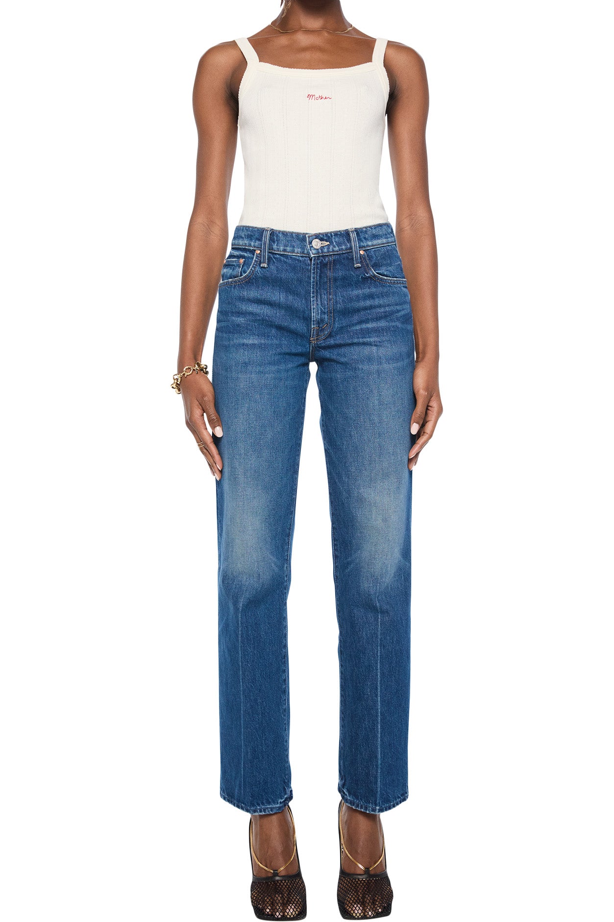 MOTHER Denim The Mid Rise Rambler Skimp in Call Me Wild