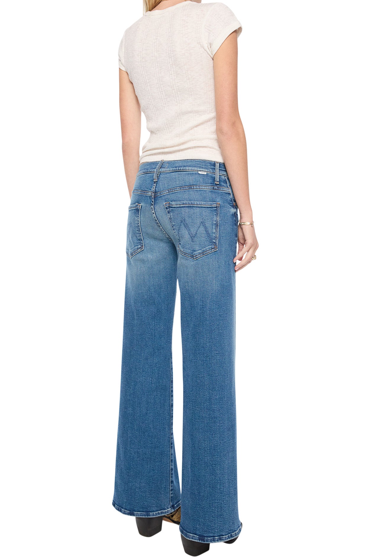 MOTHER Denim The Mid Rise Sidestepper Twist Sneak in Strike it Rich