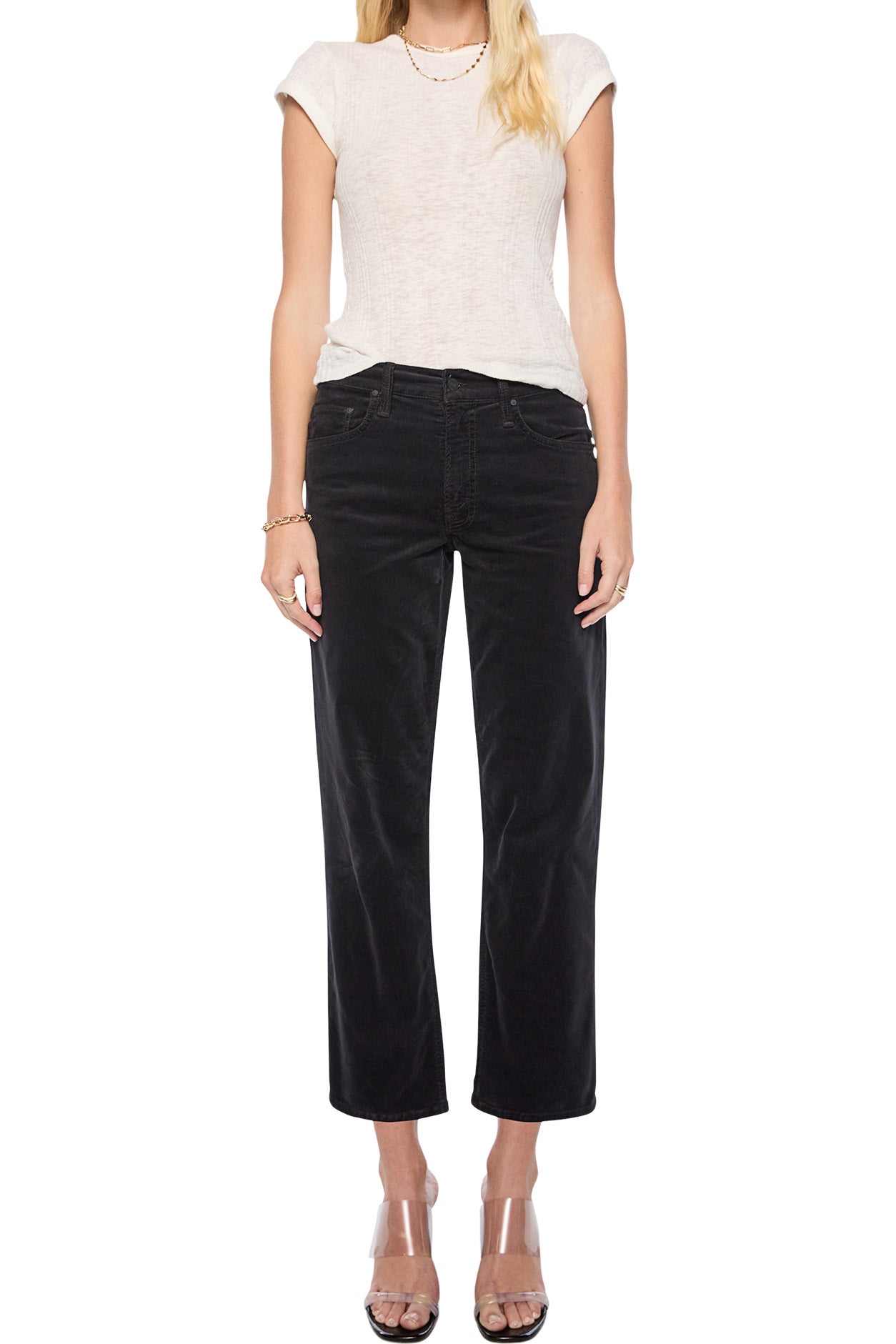 MOTHER Denim The Newbie Ankle in Beluga