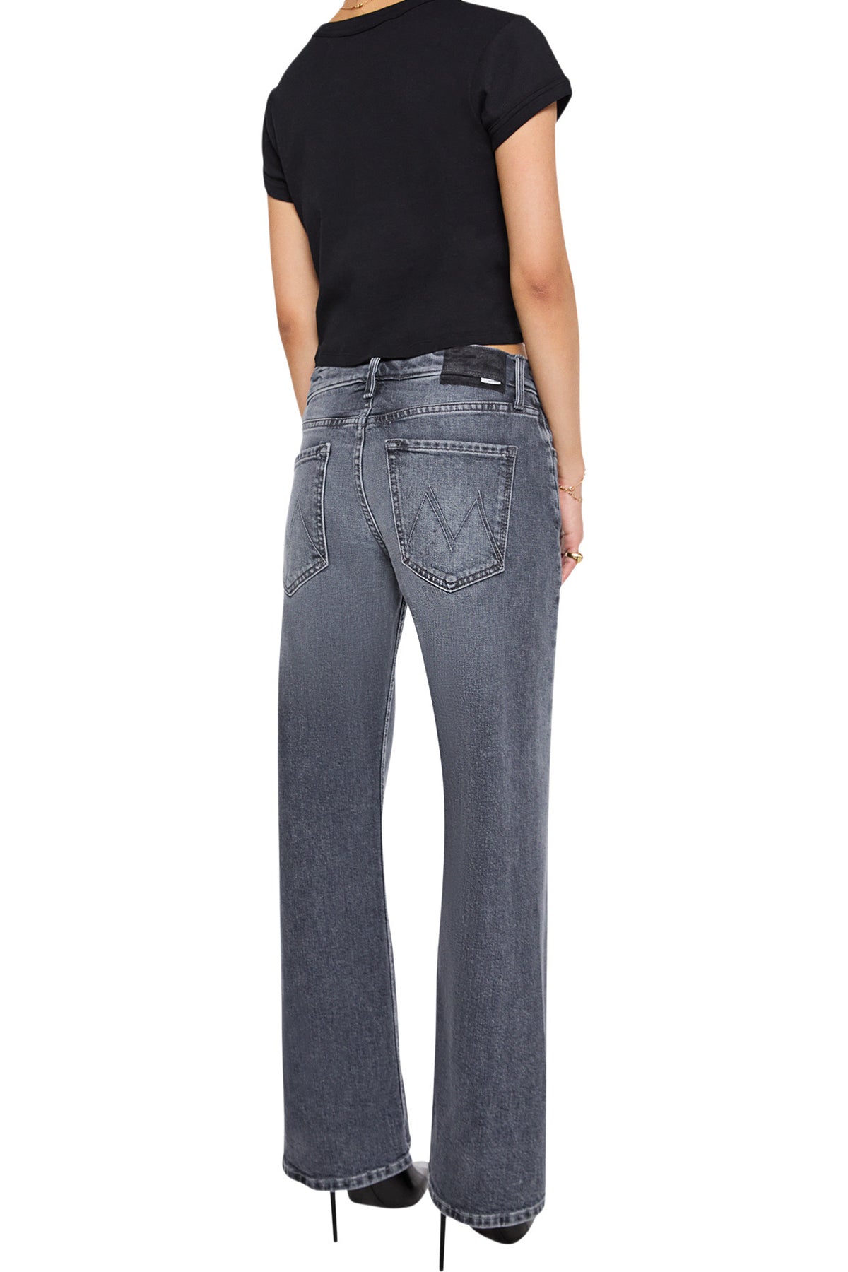 MOTHER Denim The Lil Bookie Twist Sneak in Rock Hard
