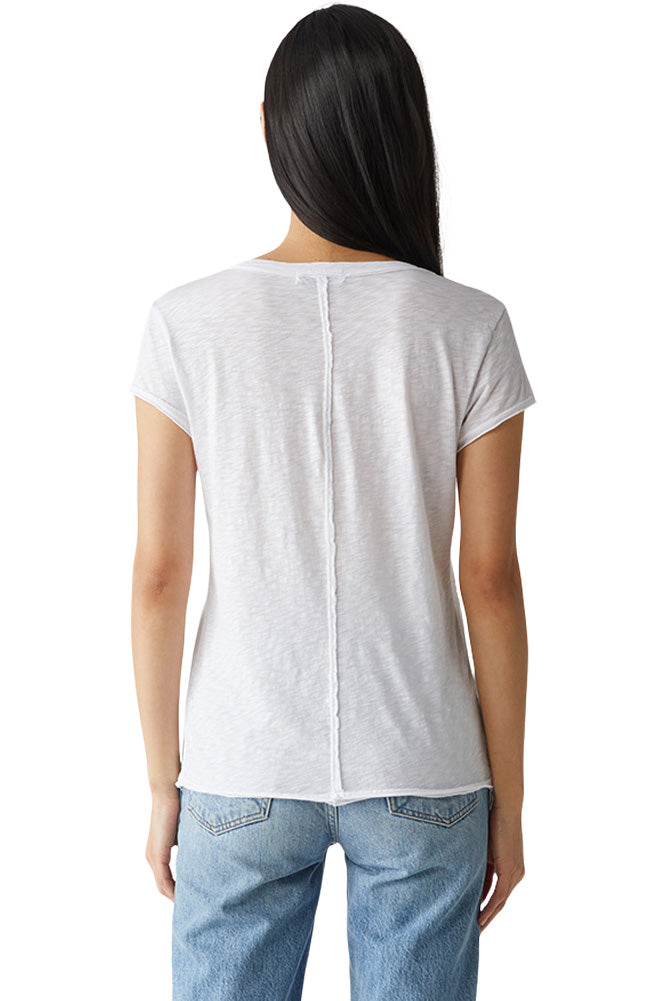 Michael Stars Baxter V-neck Raw Edge Tee