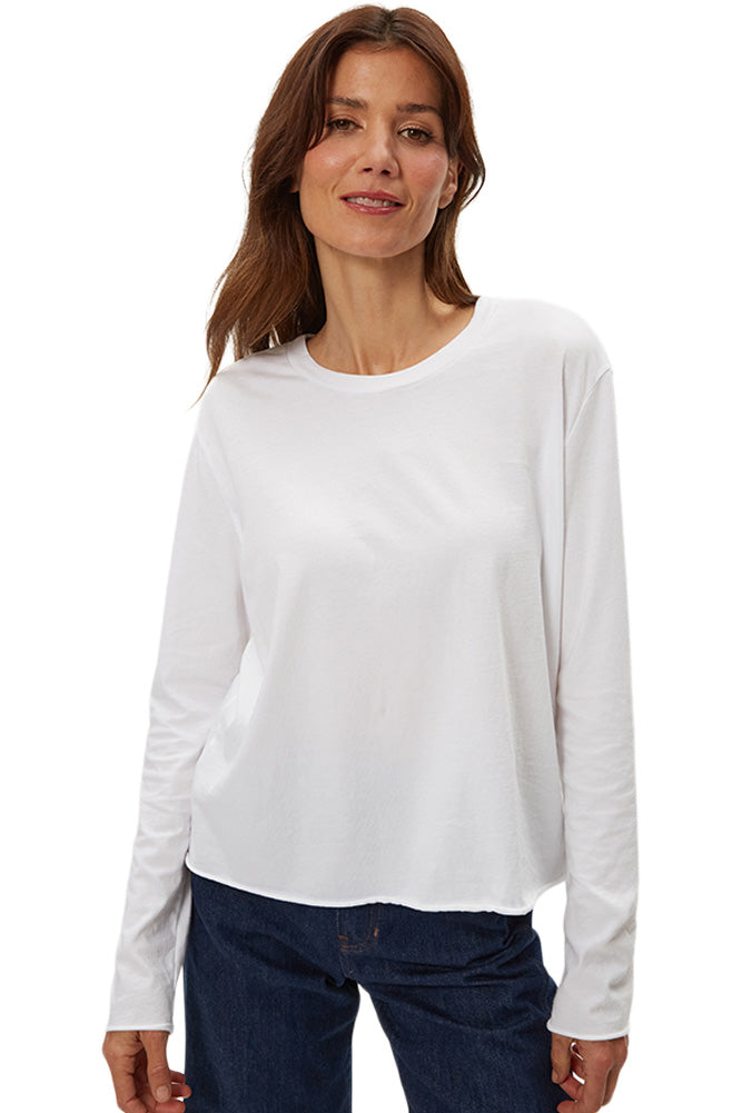 Michael Stars Aiko Crewneck Tee in White
