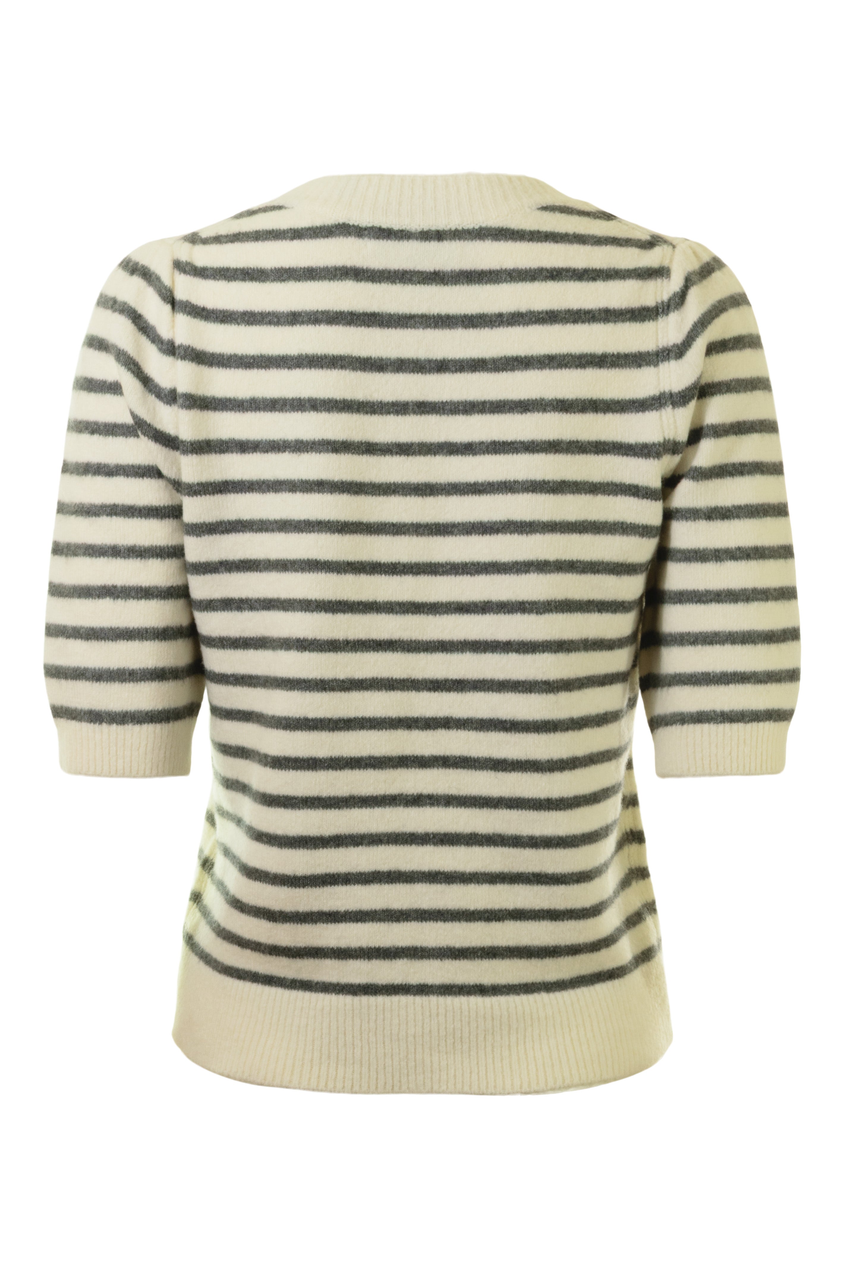 Michael Stars Alexis Short Sleeve Pullover in Coconut Milk - Heather Grey