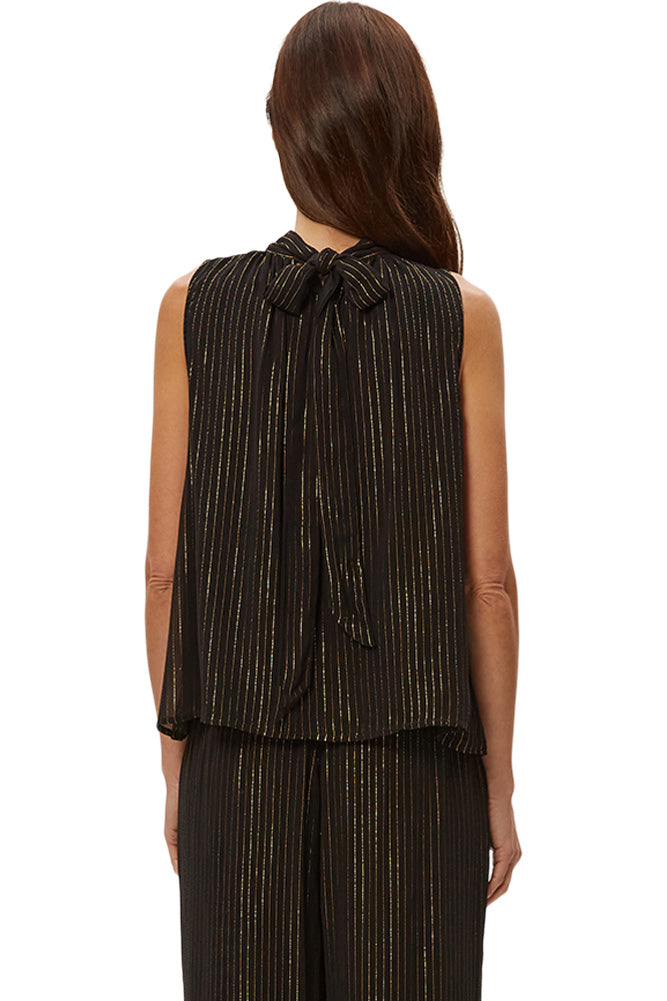 Michael Stars Alicia Sleeveles Top in Black Combo