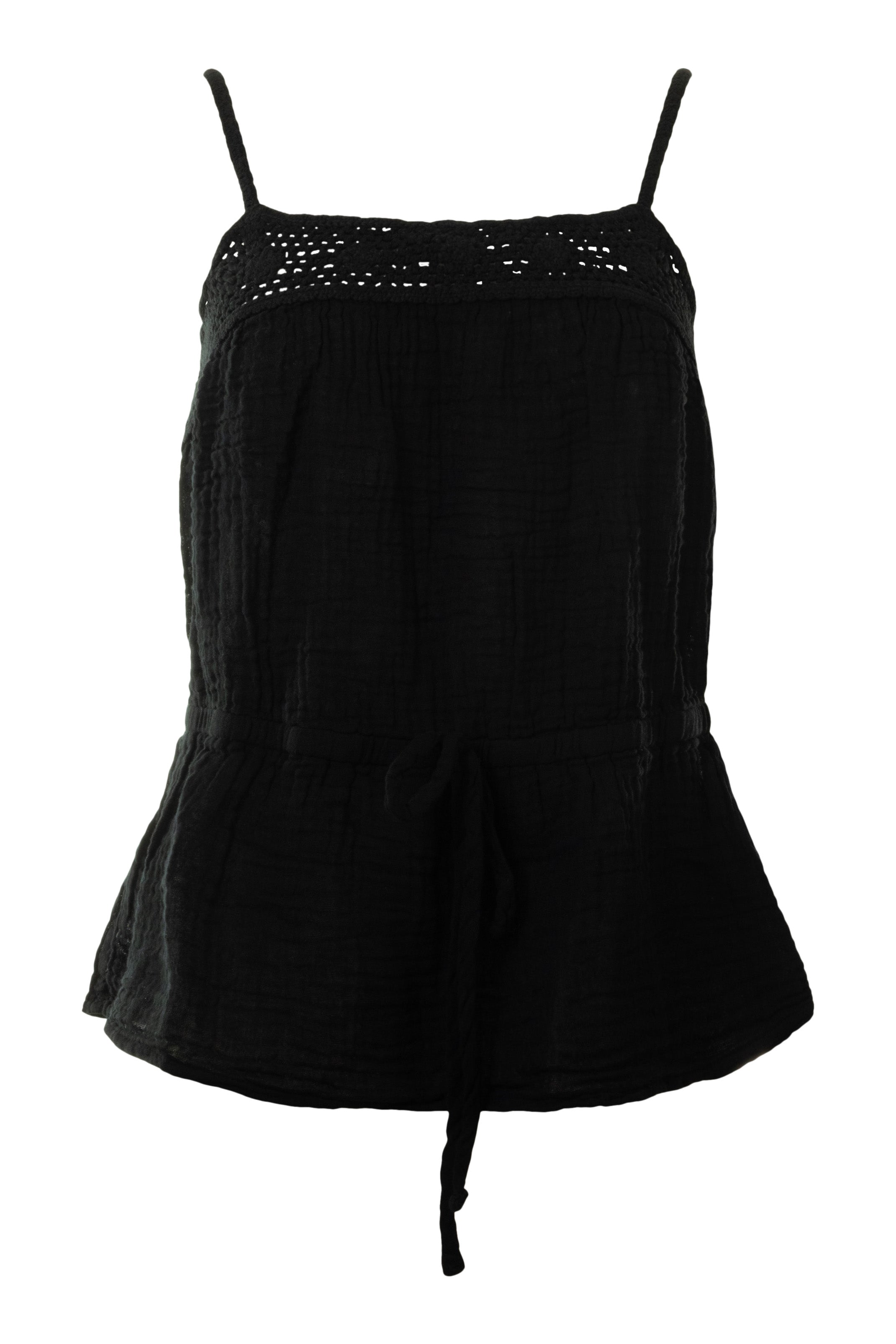Michael Stars Dahlia Waist Tie Tank in Black