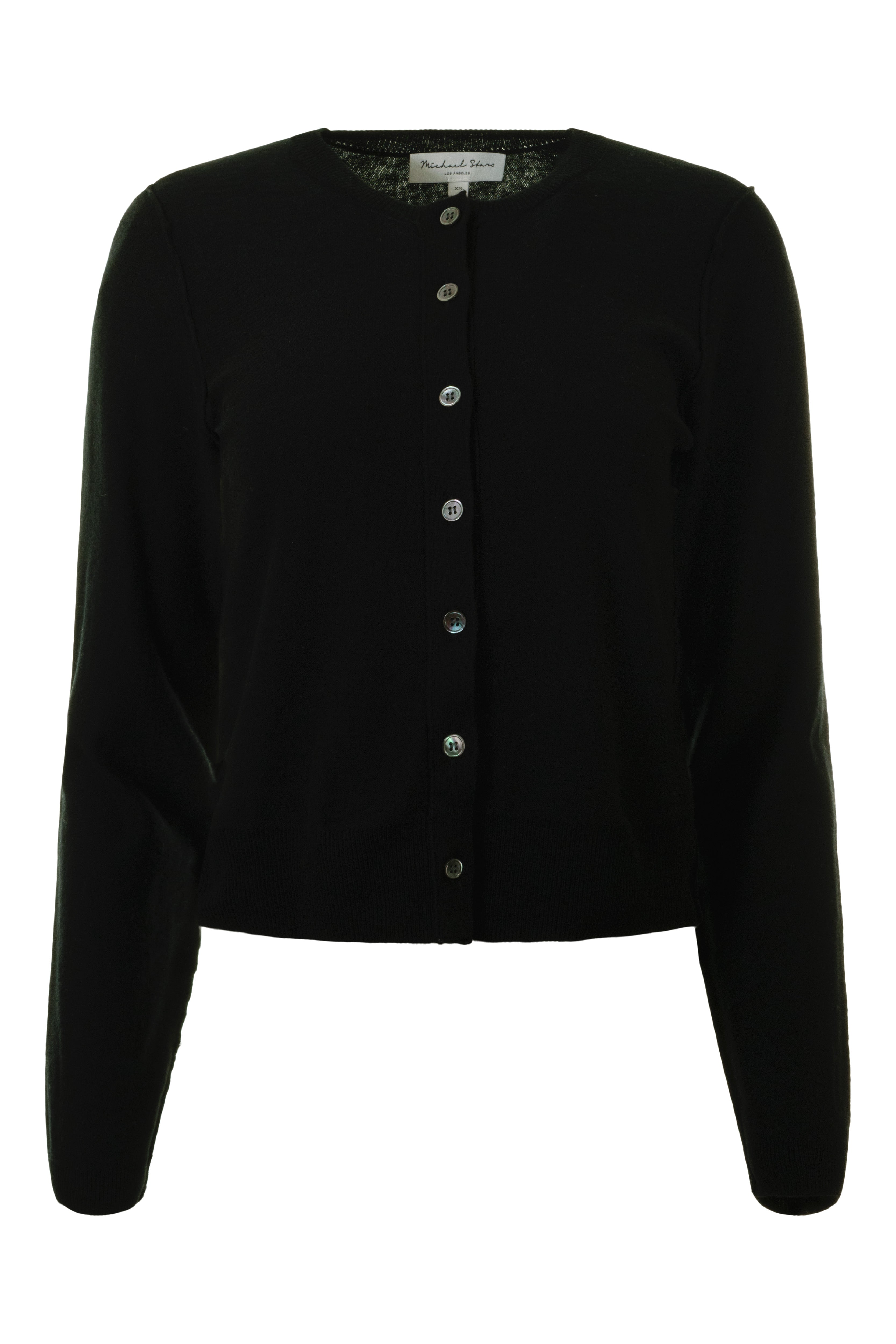 Michael Stars Flynn Long Sleeve Cardigan in Black