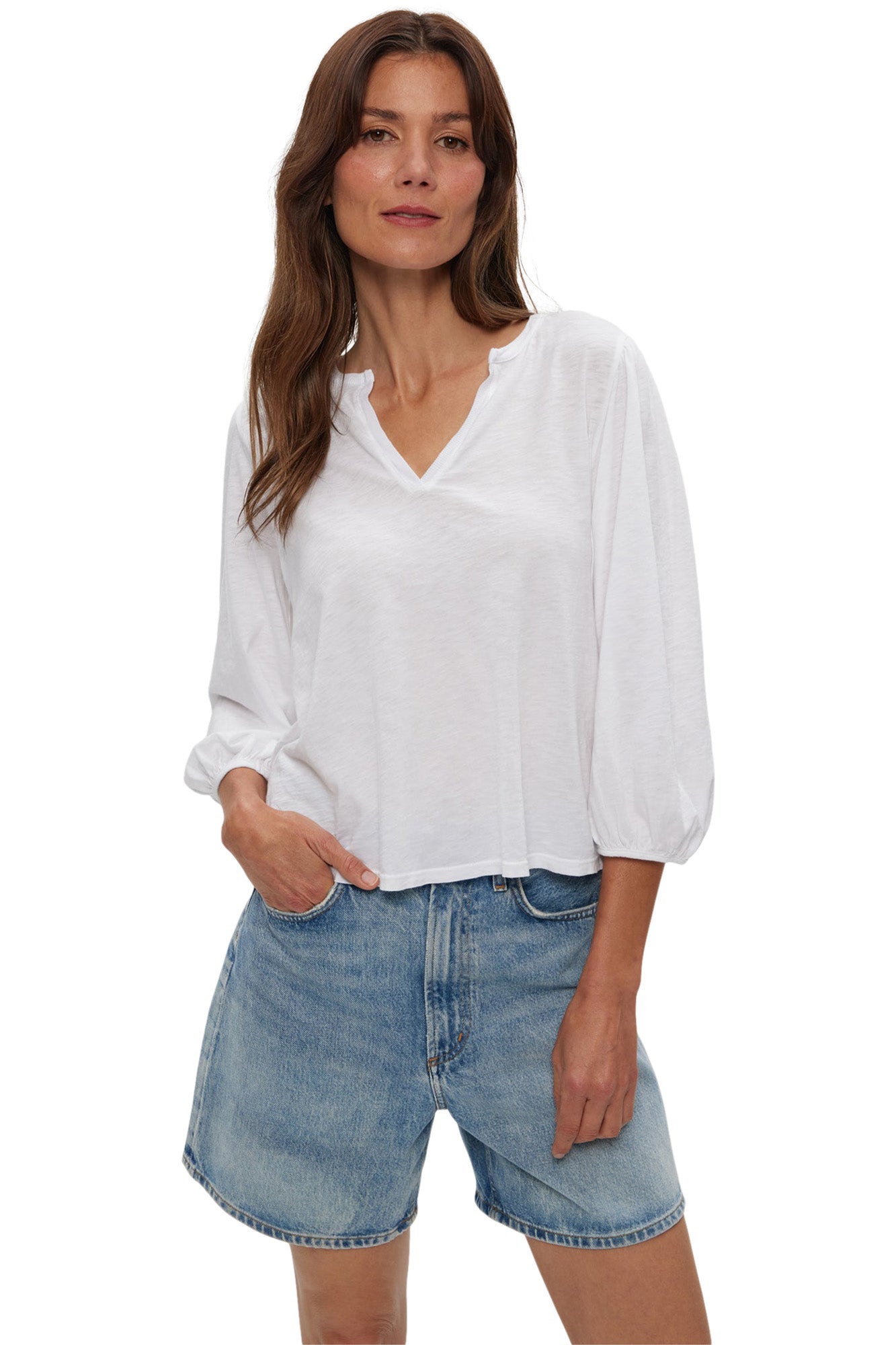 Michael Stars Gabi Puff Sleeve Top