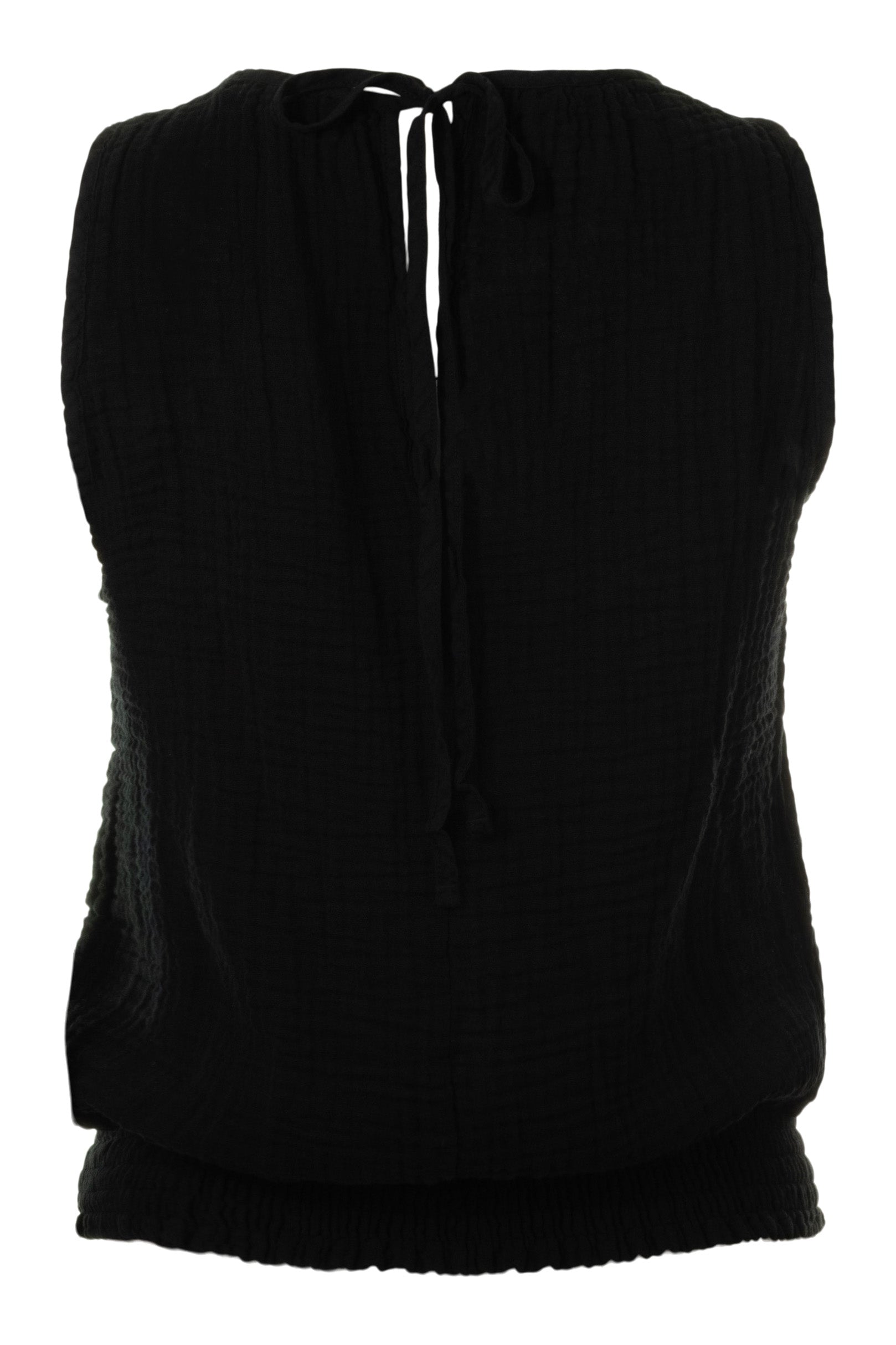 Michael Stars Janelle Tie Neck Tank in Black