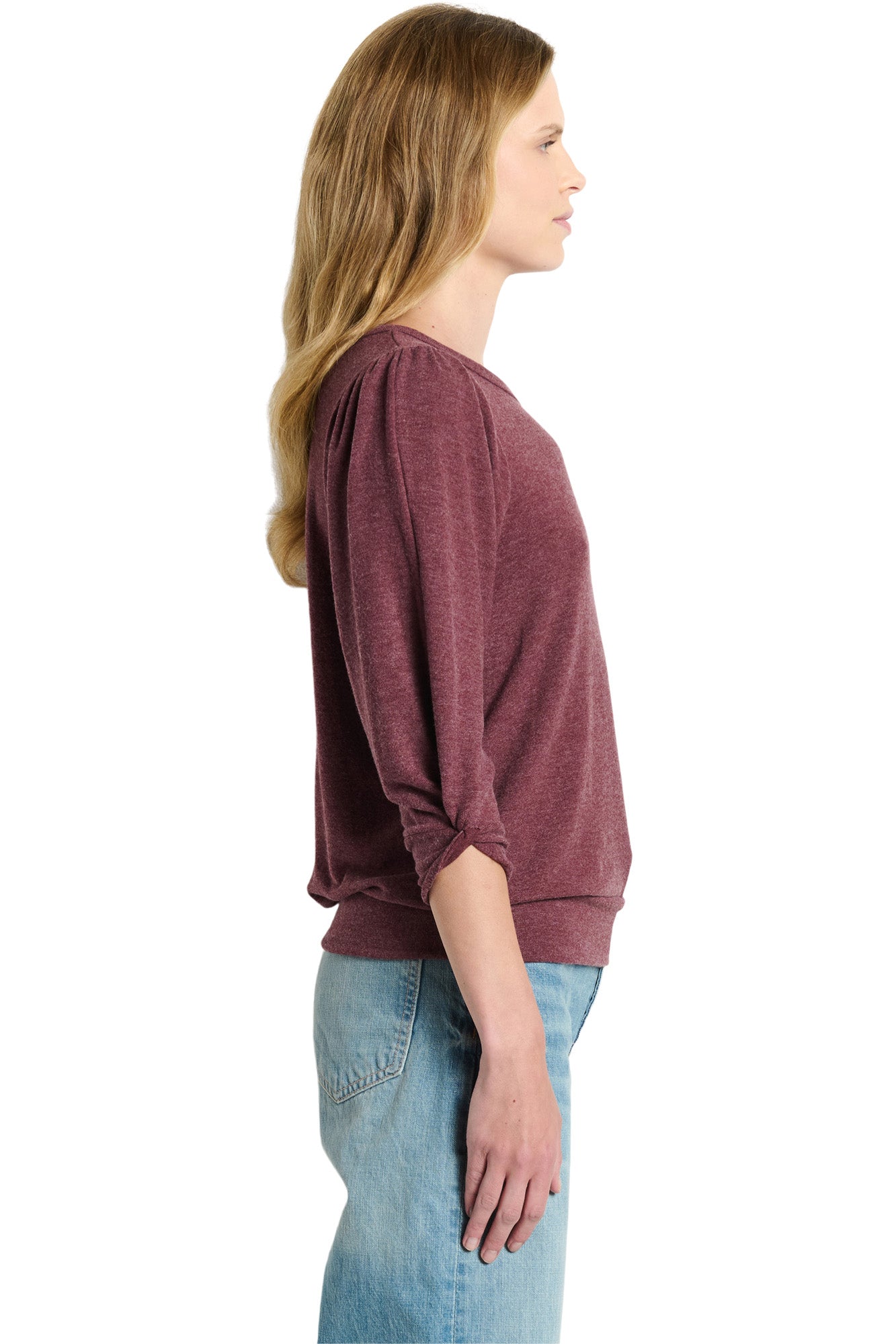 Michael Stars Lillian Twist Sleeve Top in Port Royale