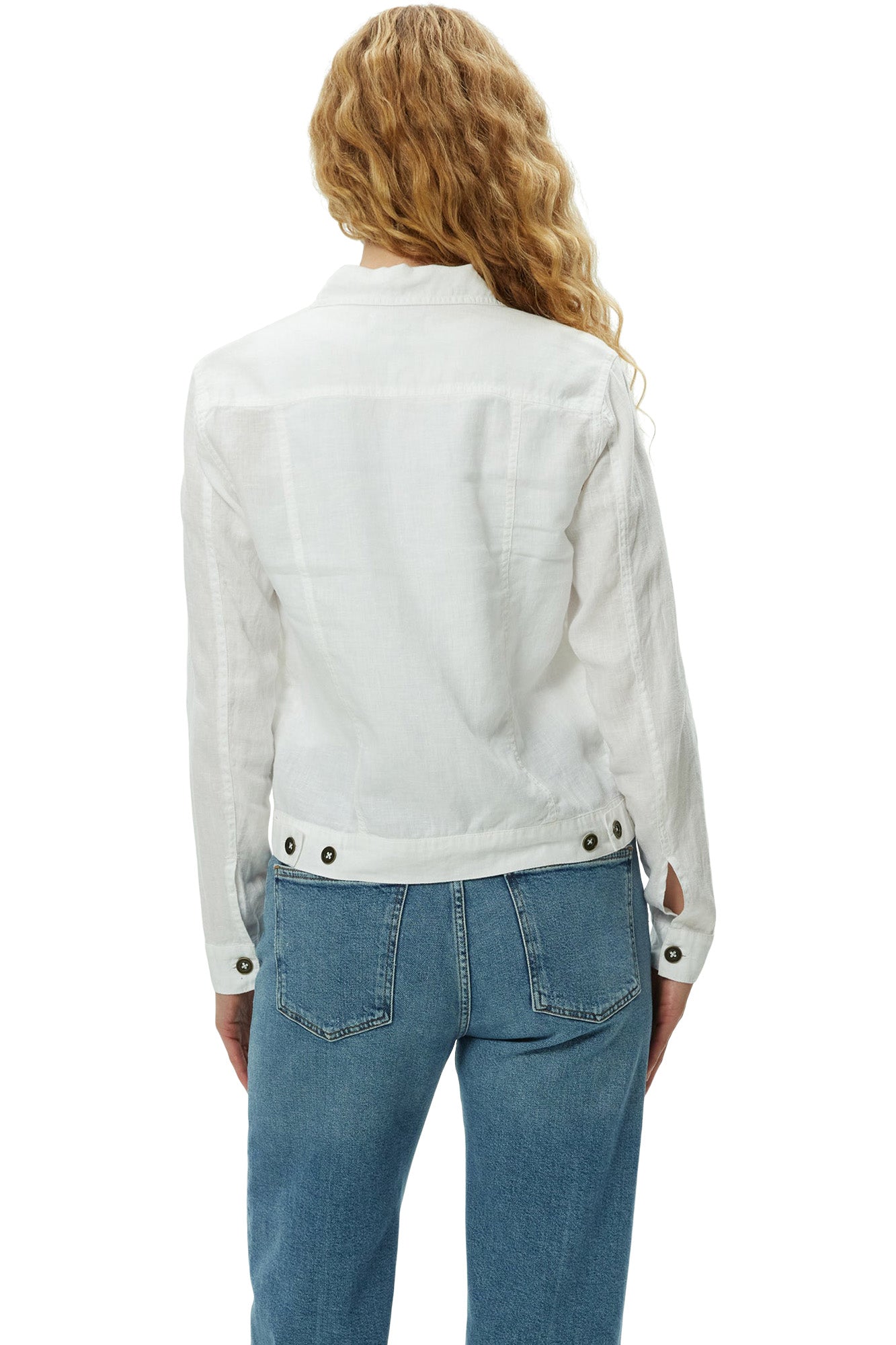 Michael Stars Linen Jean Jacket in White