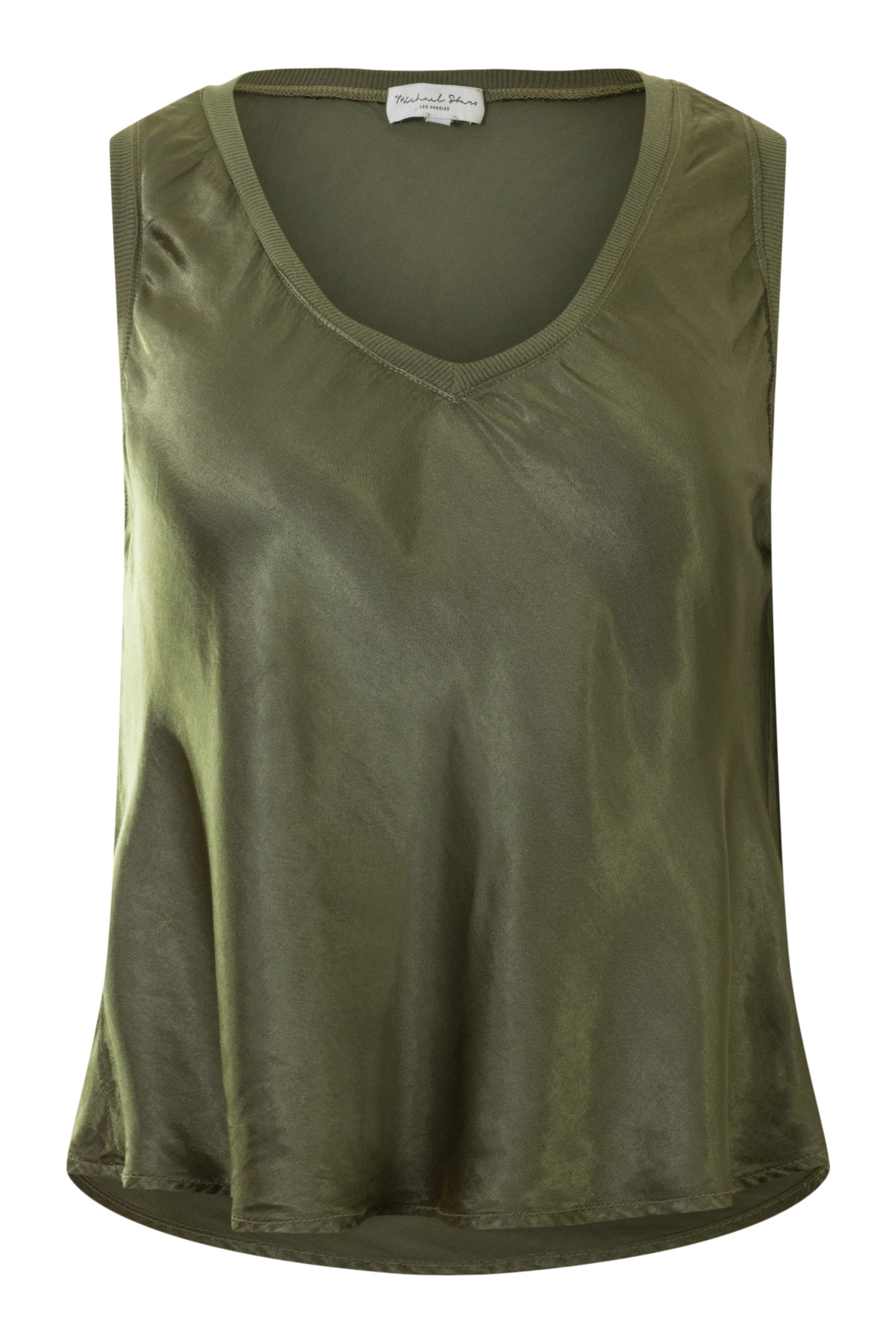 Michael Stars Liz V-neck Tank in Olive