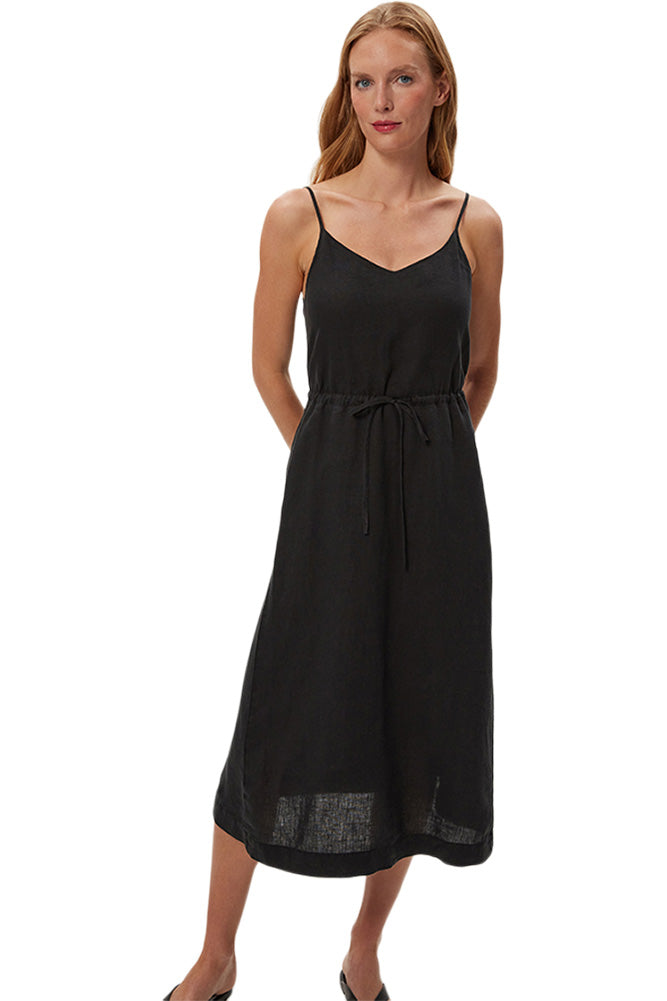 Michael Stars Sabine Linen Dress in Black