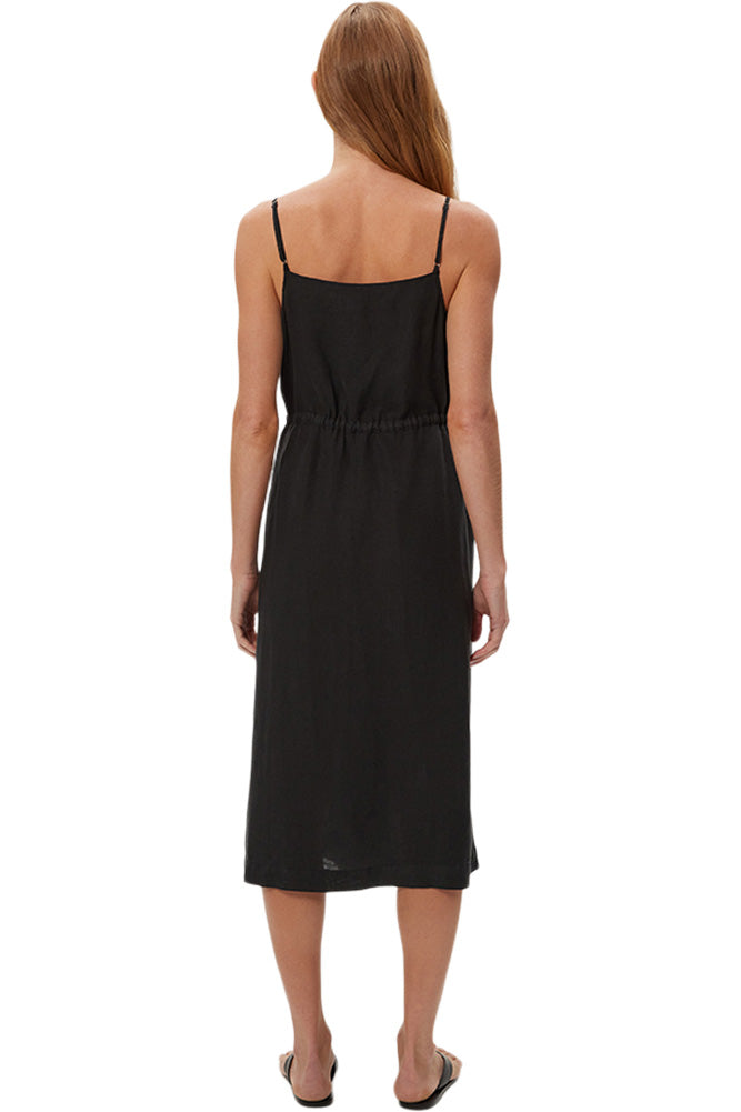 Michael Stars Sabine Linen Dress in Black