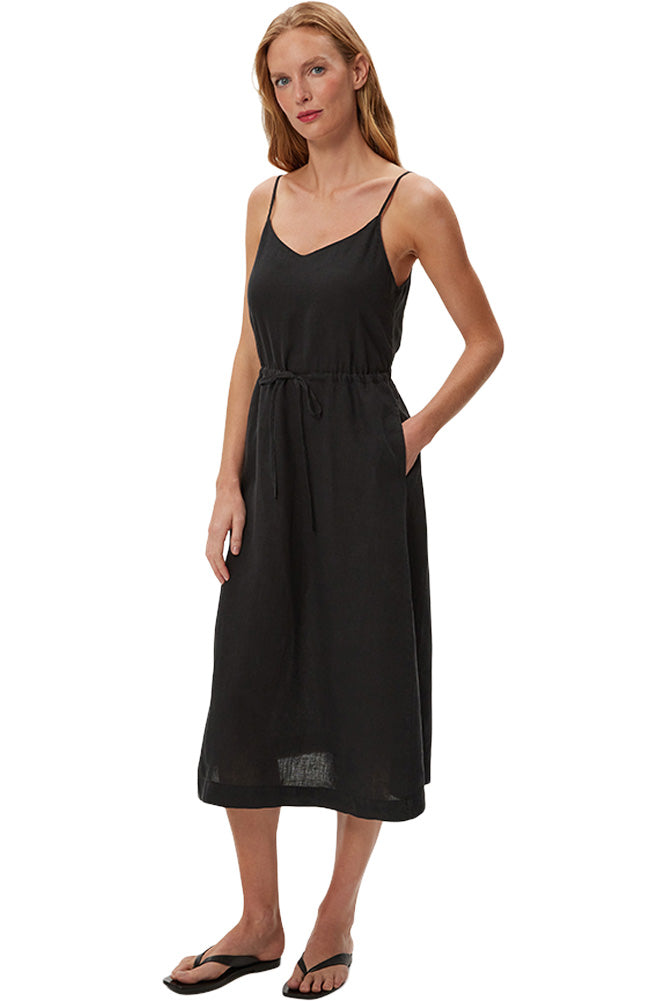 Michael Stars Sabine Linen Dress in Black
