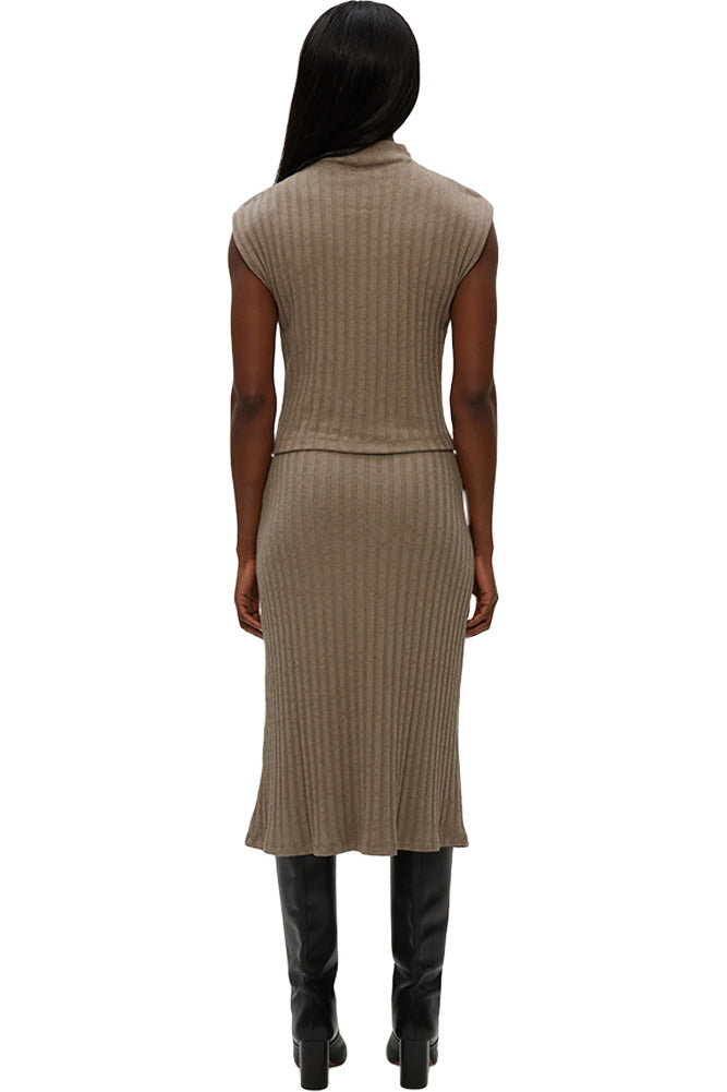 Michael Stars Shania Midi Skirt in Cobblestone