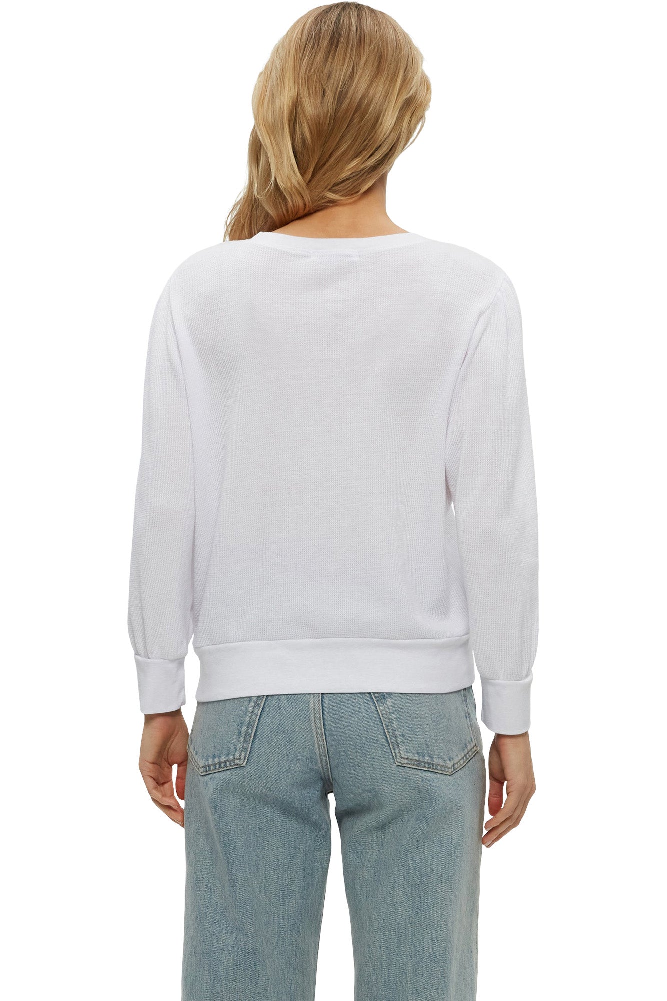 Michael Stars Sophy Puff Sleeve Henley in White