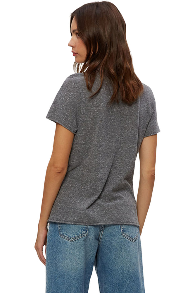 Michael Stars Vera Tee in Charcoal