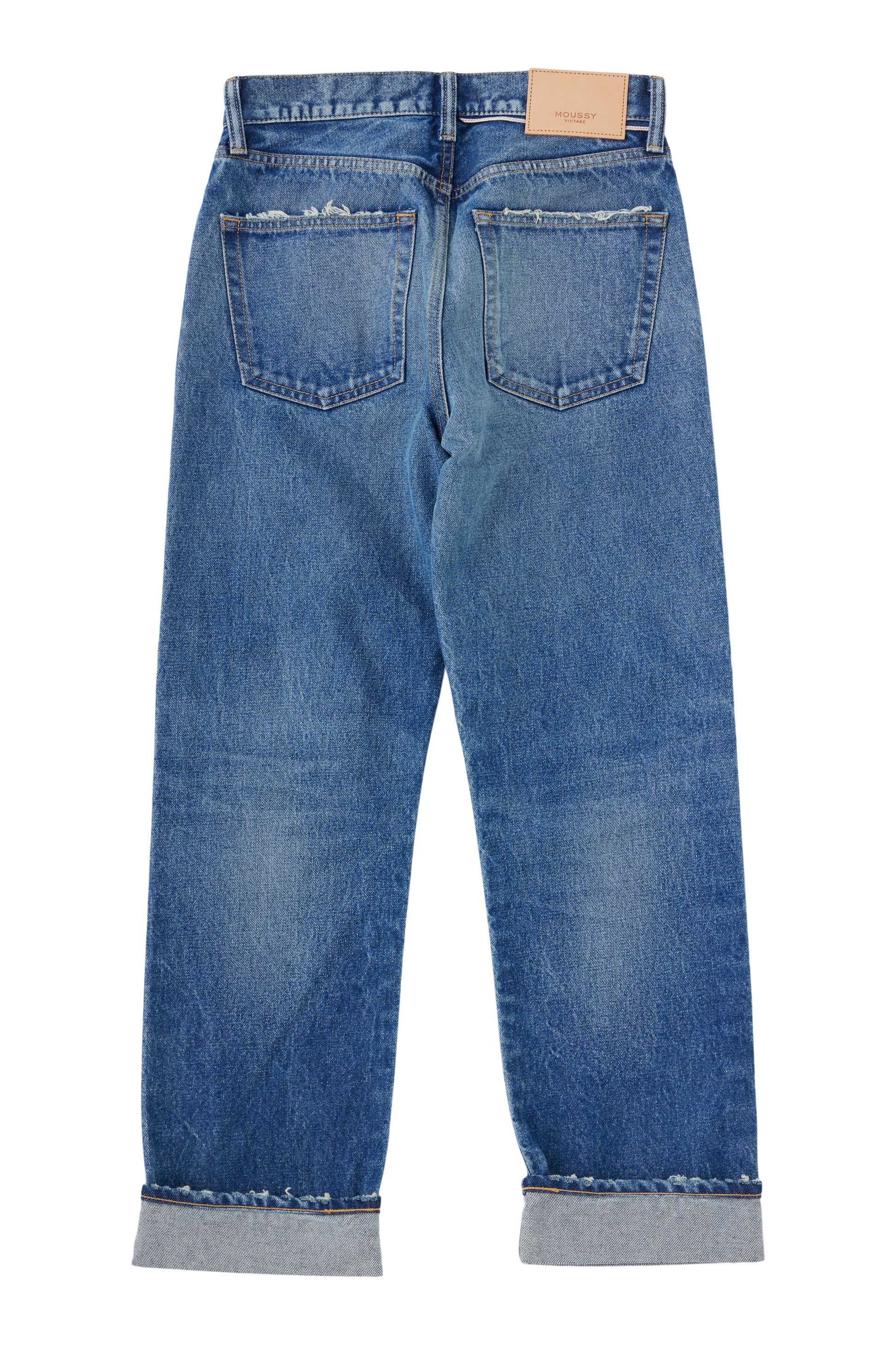Moussy Denim Foxwoods Straight Jeans in Blue