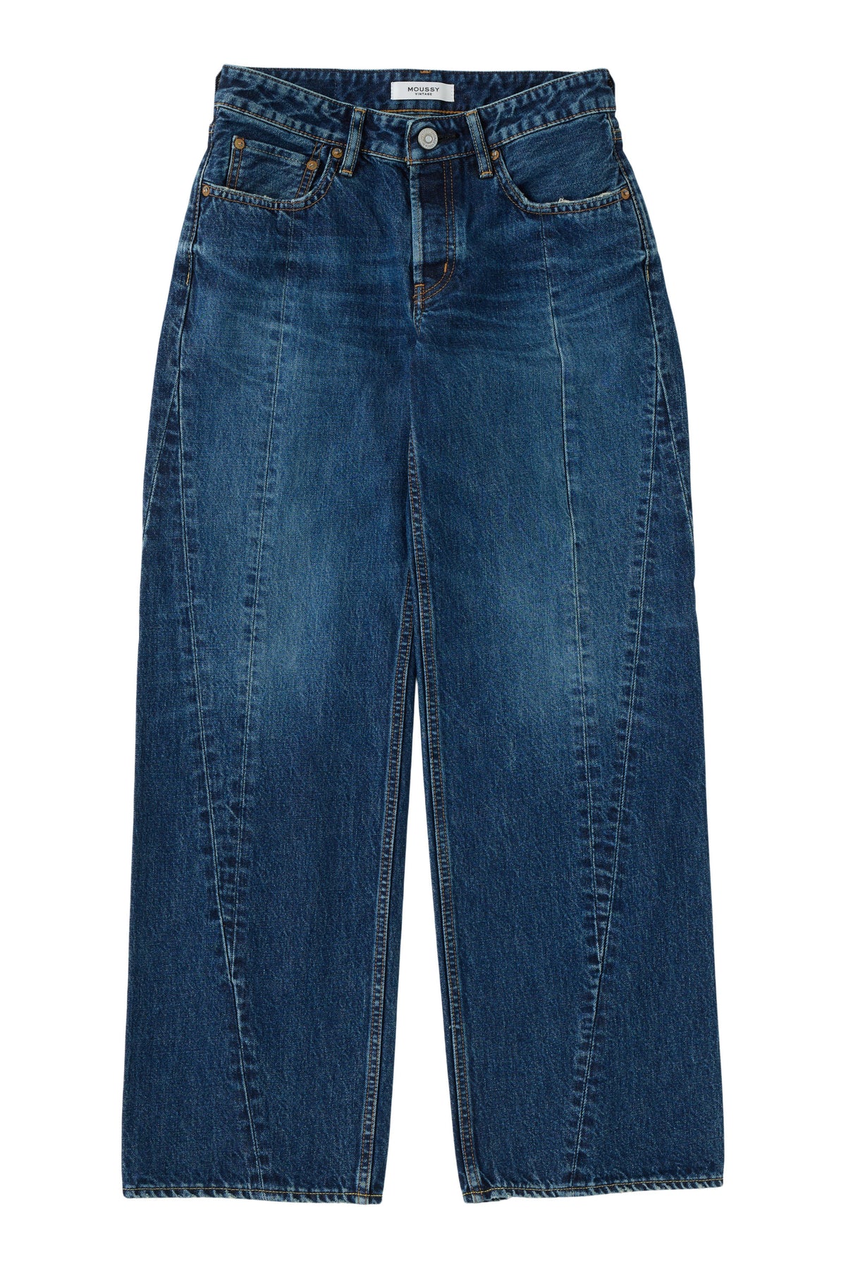 Moussy Denim Atlantic Straight Low in Dark Blue