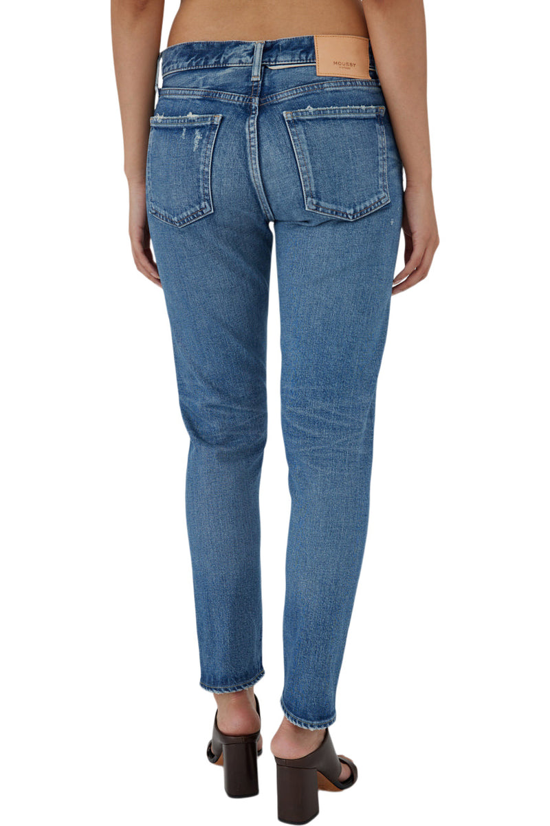 Moussy Denim Avenal Tapered Jeans in Blue