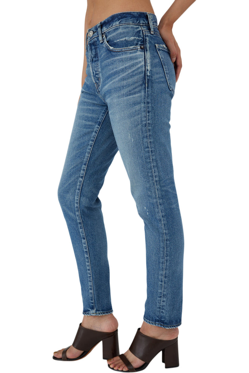 Moussy Denim Avenal Tapered Jeans in Blue