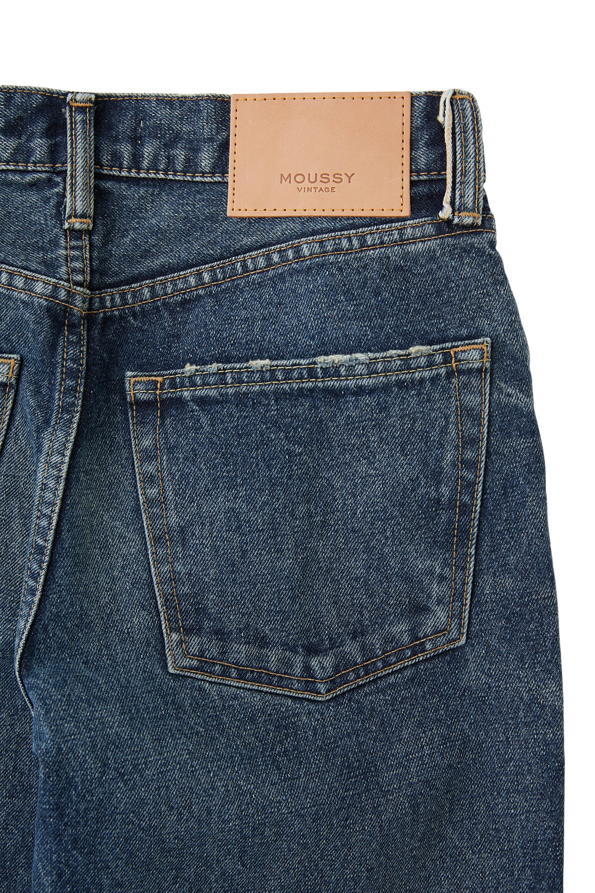 Moussy Denim Bardin Straight Jeans in Dark Blue