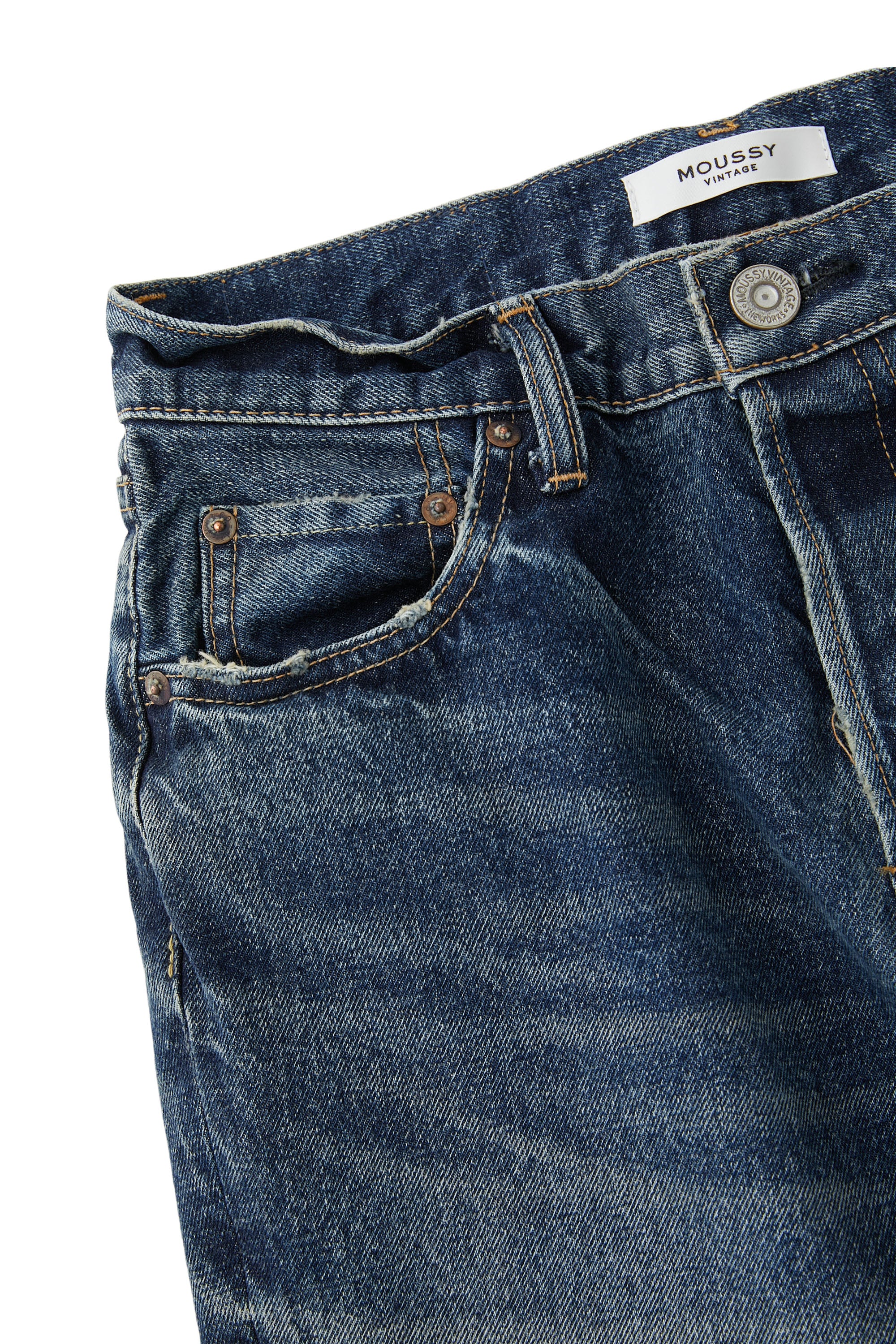 Moussy Denim Bardin Straight Jeans in Dark Blue