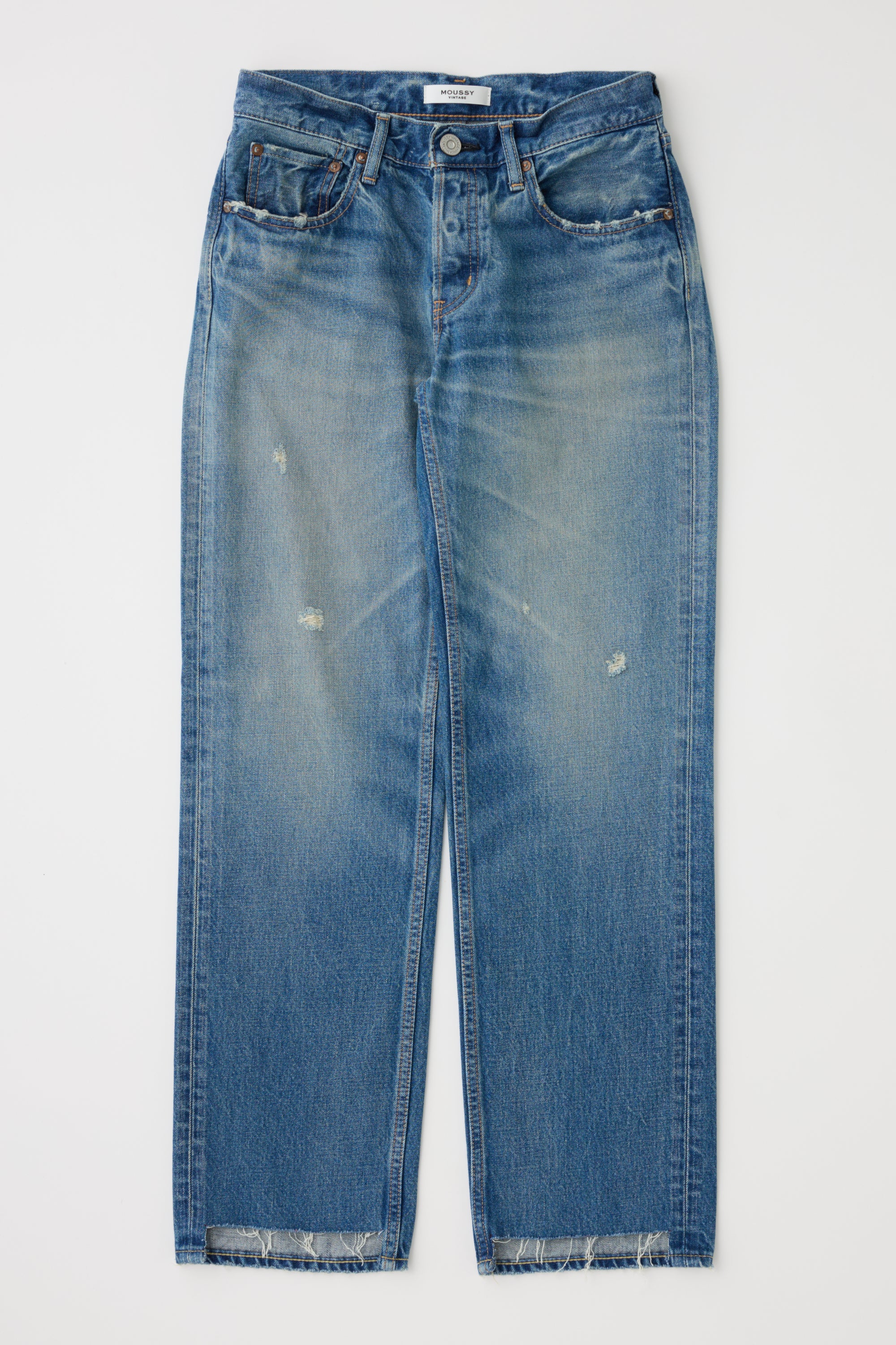 Moussy Denim Bethpage Straight Jeans in Blue