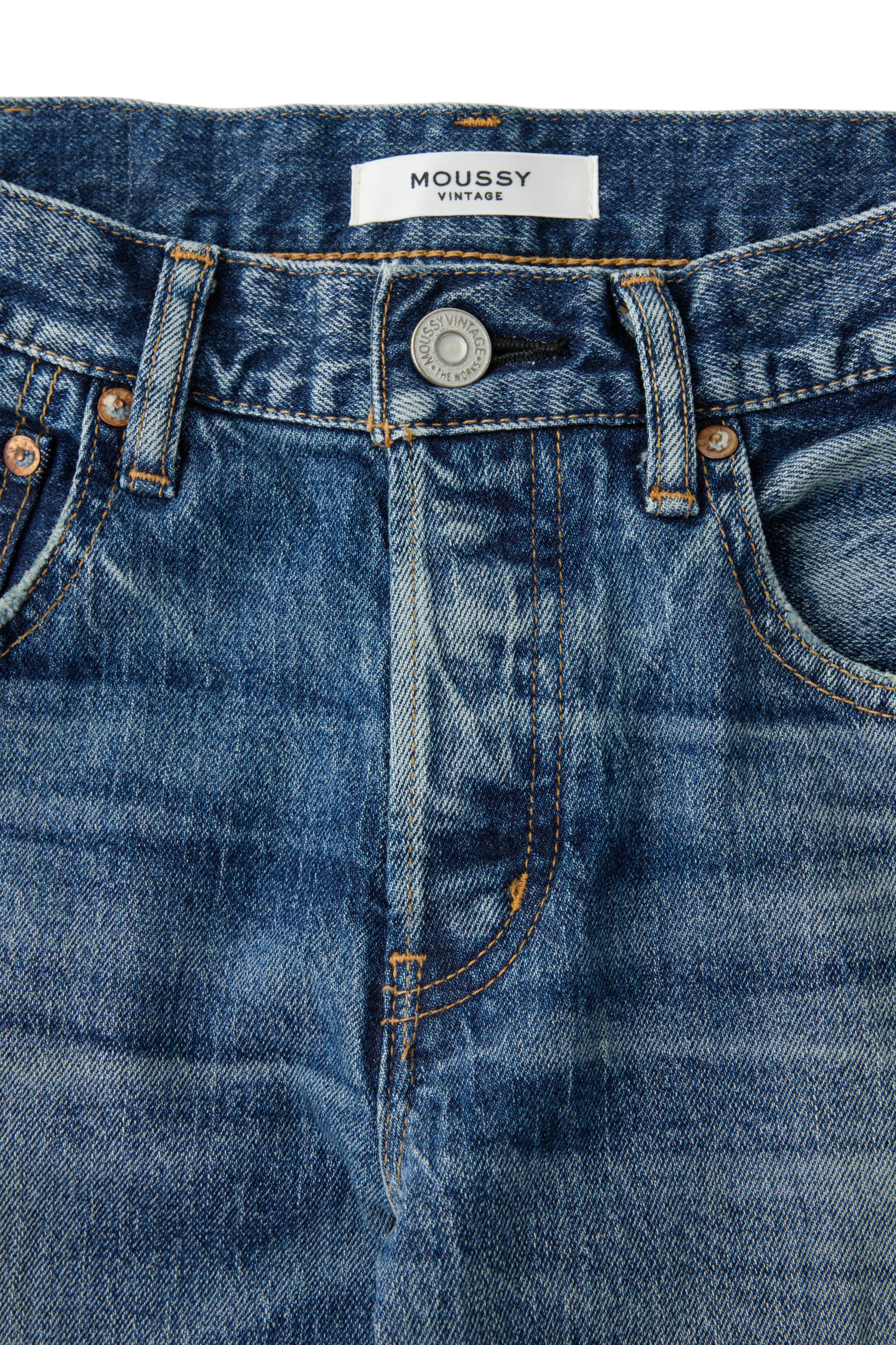 Moussy Denim Cedarhurst Straight Jeans in Blue