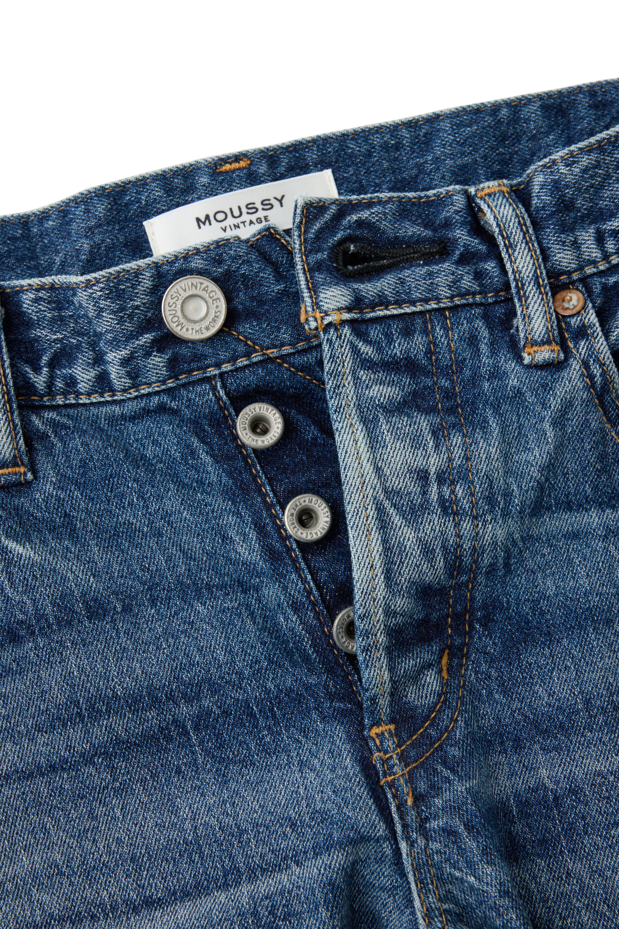 Moussy Denim Cedarhurst Straight Jeans in Blue