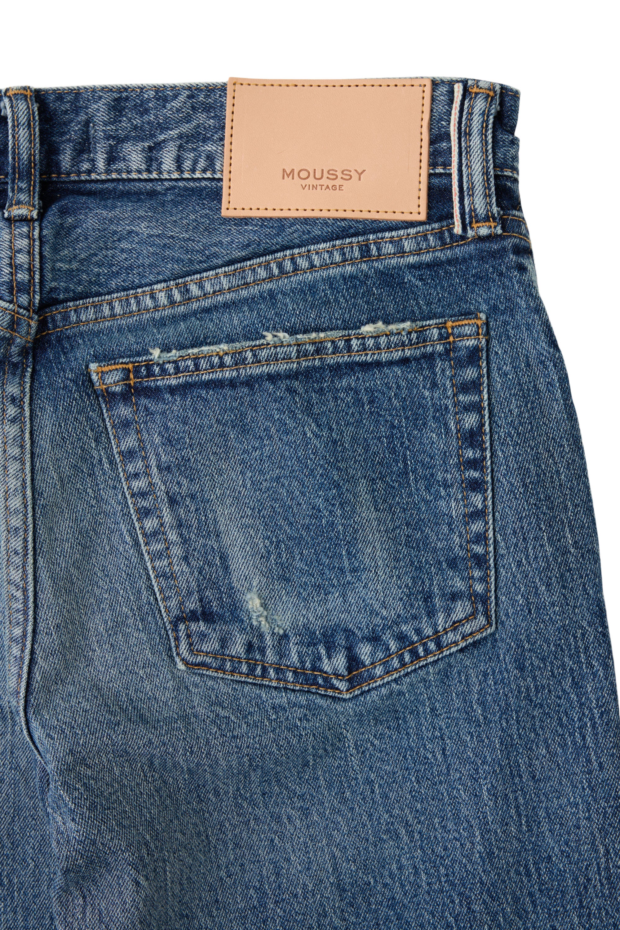 Moussy Denim Cedarhurst Straight Jeans in Blue